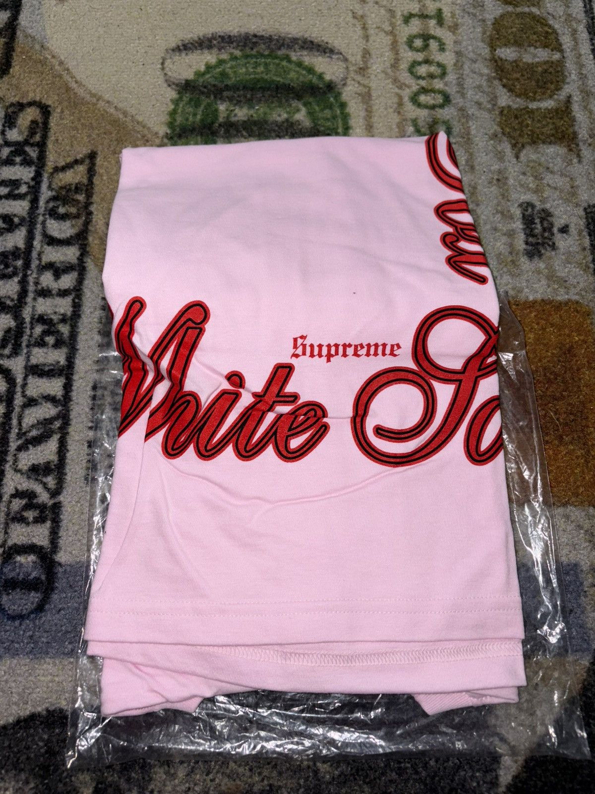 MLB × Supreme Supreme MLB Teams Sox Tee Light Pink Size US M / EU 48-50 / 2 - 3 Thumbnail