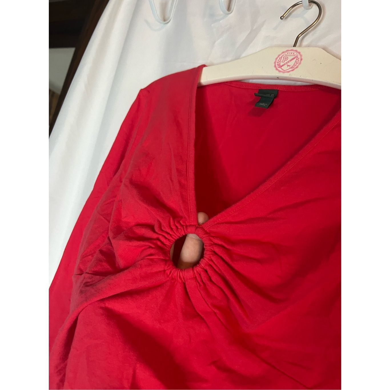 Other Wild Fable Red Long Sleeve Cropped Top Woman’s Size Medium Size M / US 6-8 / IT 42-44 - 4 Thumbnail