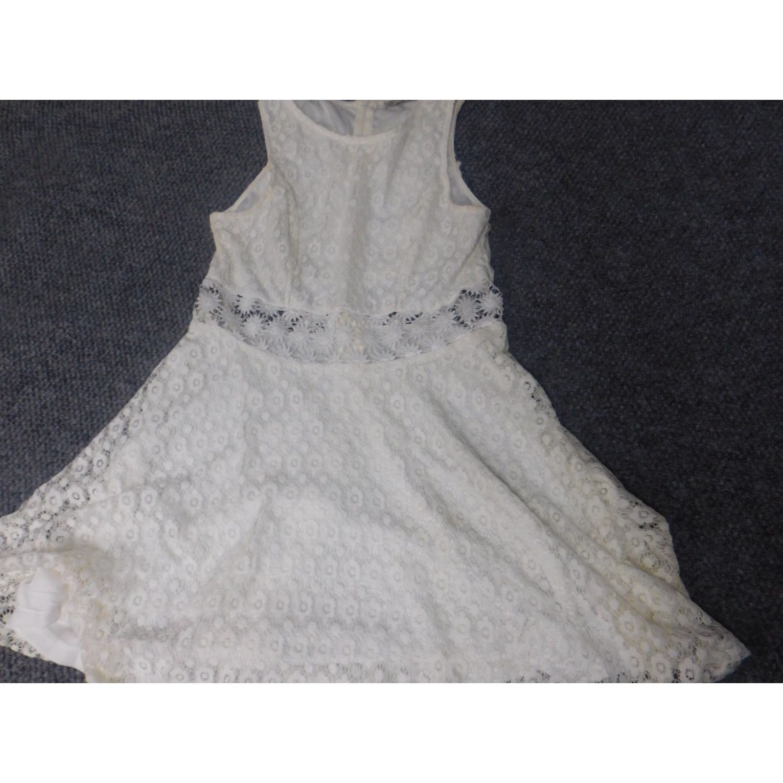 Vintage Iris Womens Dress L beige A-line Knit Size L / US 10 / IT 46 - 2 Thumbnail