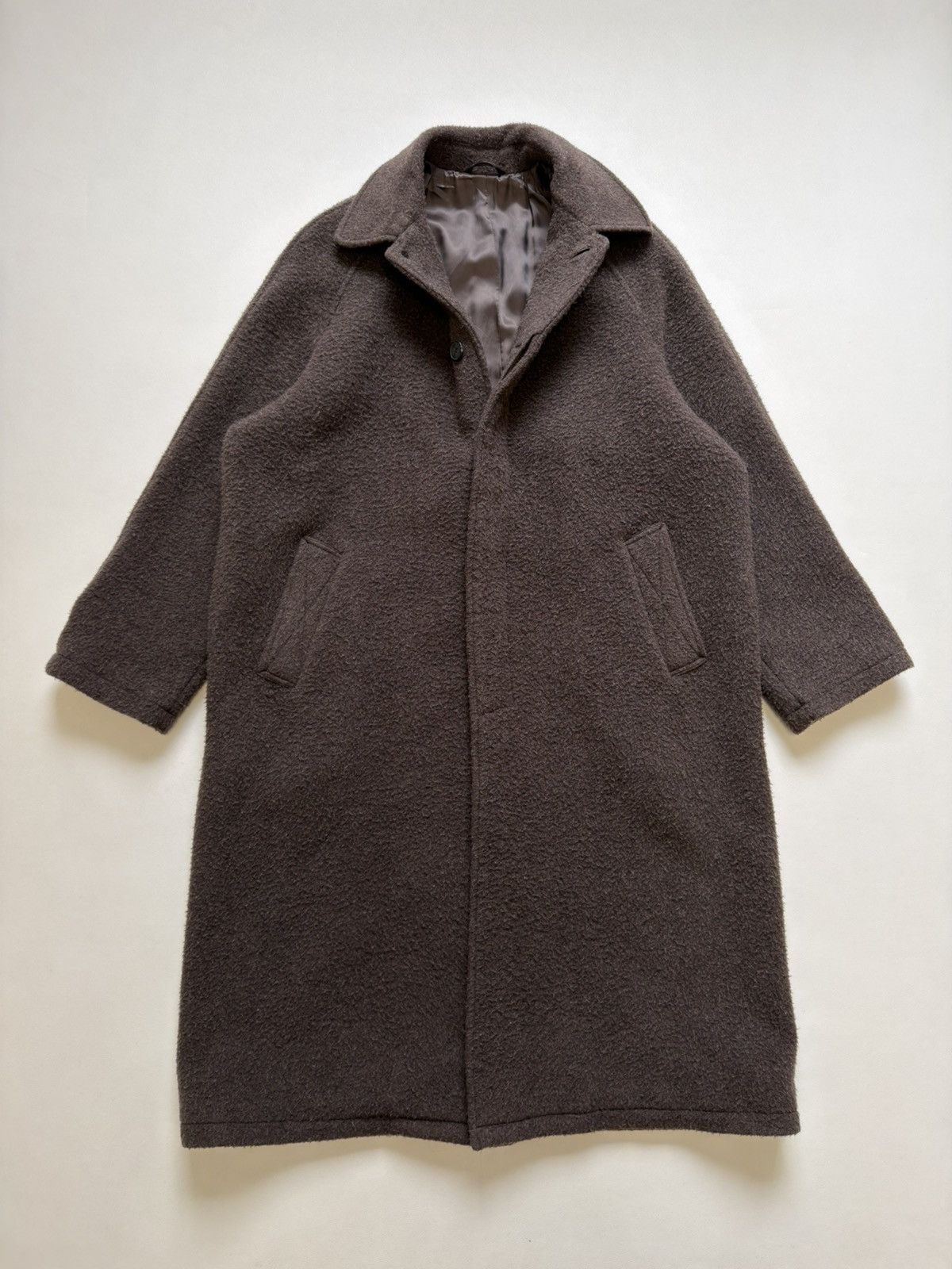 Mfpen Brushed Brown Wool Boxy Over Coat Size US M / EU 48-50 / 2 - 2 Thumbnail