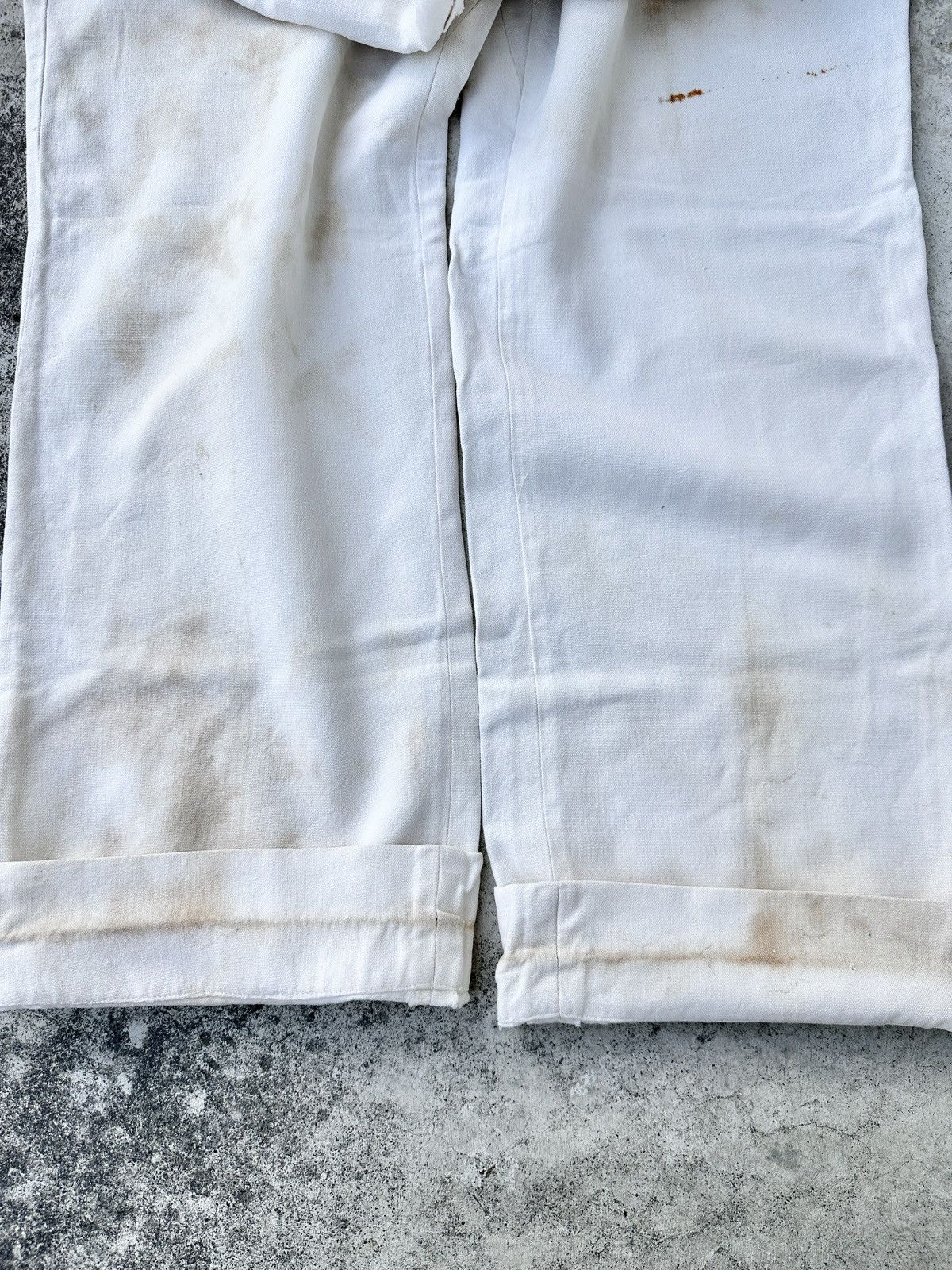 Vintage 50s-60s USN Navy Sailor Stained Dirty White pant Size US 36 / EU 52 - 15 Thumbnail