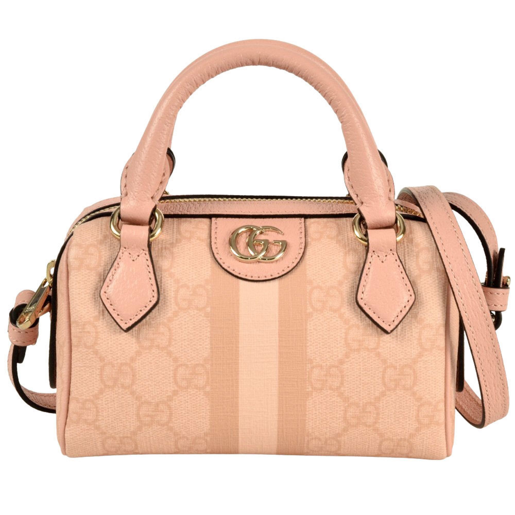 Gucci Gucci Ophidia Super Mini Handbag GG Supreme Canvas 781490 Pink Shoulder Bag Size ONE SIZE - 1 Thumbnail