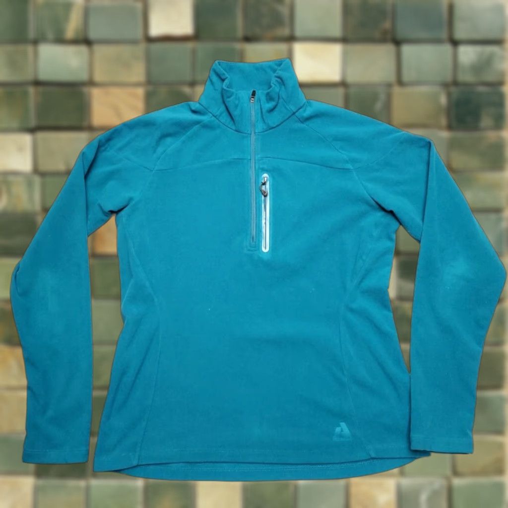 Eddie Bauer Eddie Bauer First Ascent Sweater Women L Teal 1/4 Zip Fleece Outdoors Gorp sweater Size L / US 10 / IT 46 - 1 Thumbnail