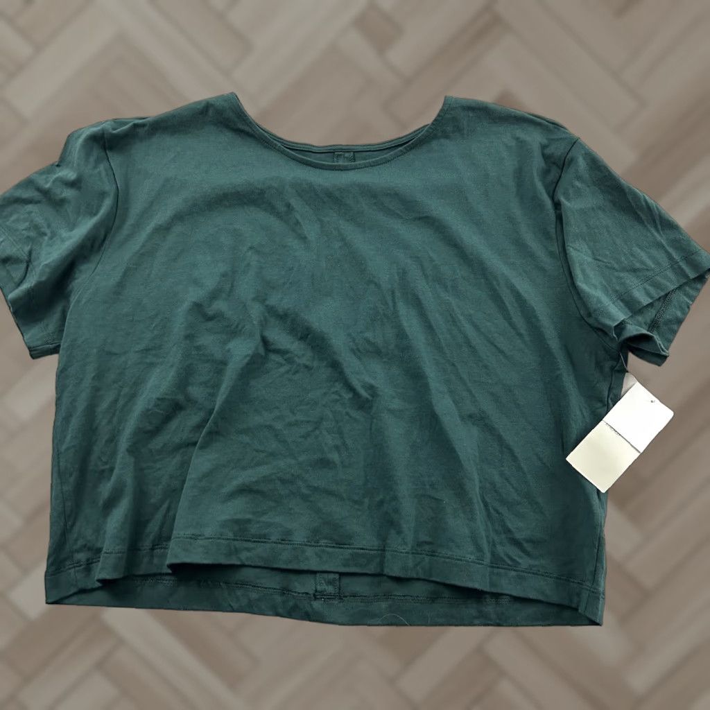 Vintage Z By Zella T Shirt Short Sleeve Open Back Womens Large Green Moss Size L / US 10 / IT 46 - 1 Thumbnail