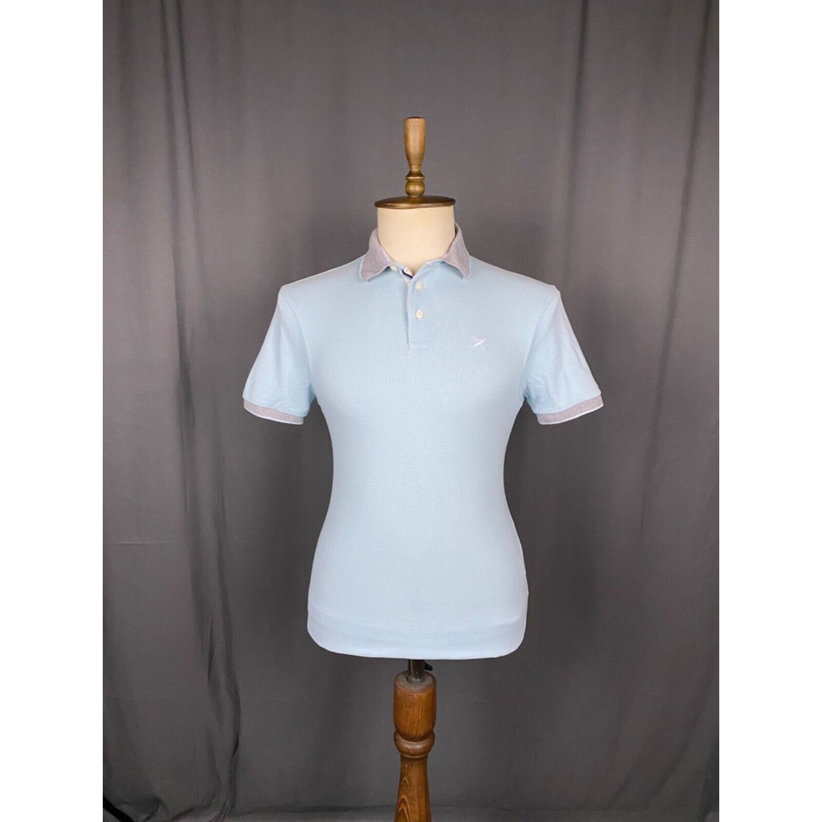 NHL MINT! Hackett Small Logo Men's Light Blue Polo T-Shirt Size Size US M / EU 48-50 / 2 - 3 Thumbnail