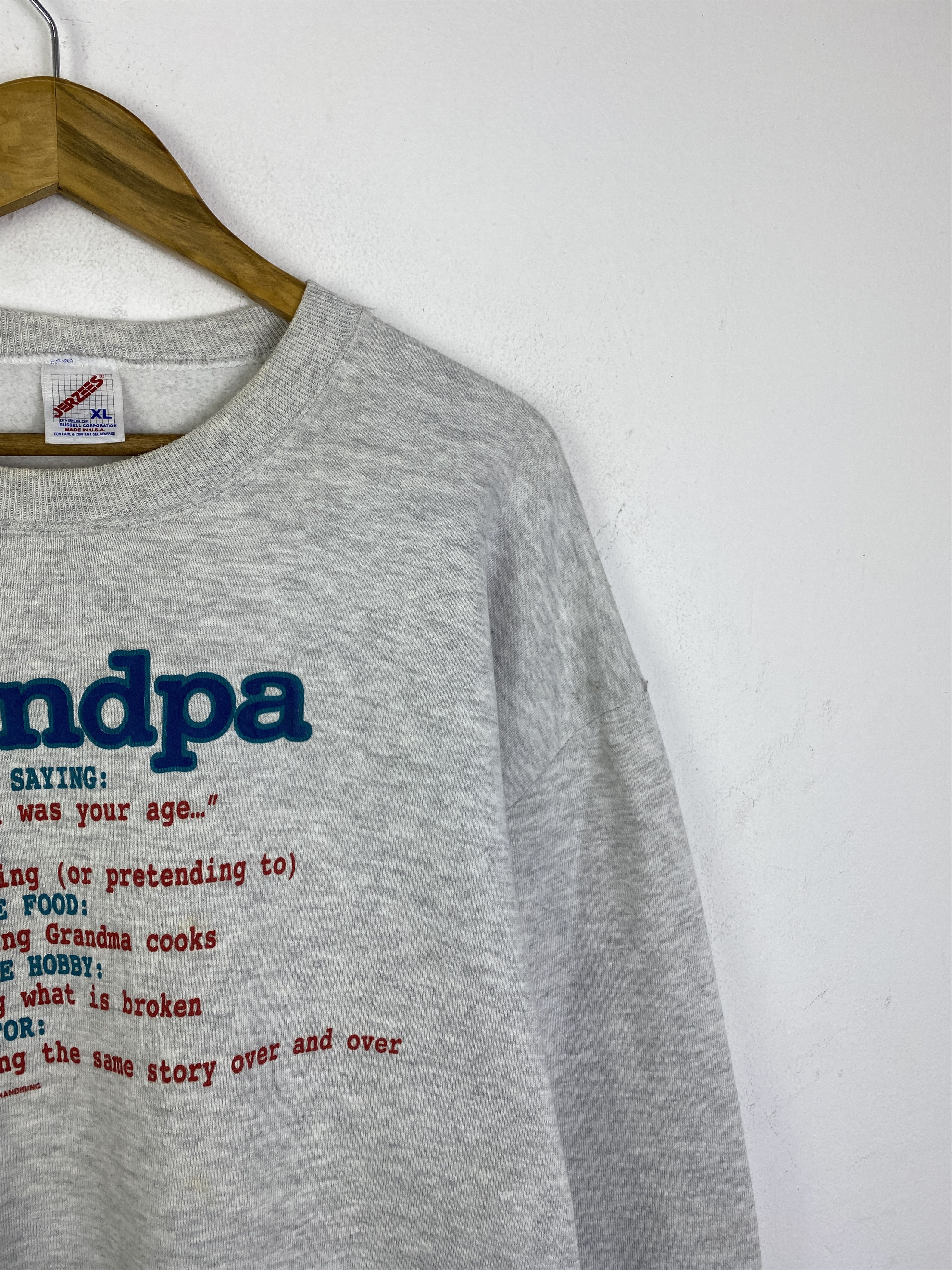 Jerzees Vintage 90s Wording Jerzees Pullover Sweatshirt SH0254 Size US XL / EU 56 / 4 - 8 Thumbnail