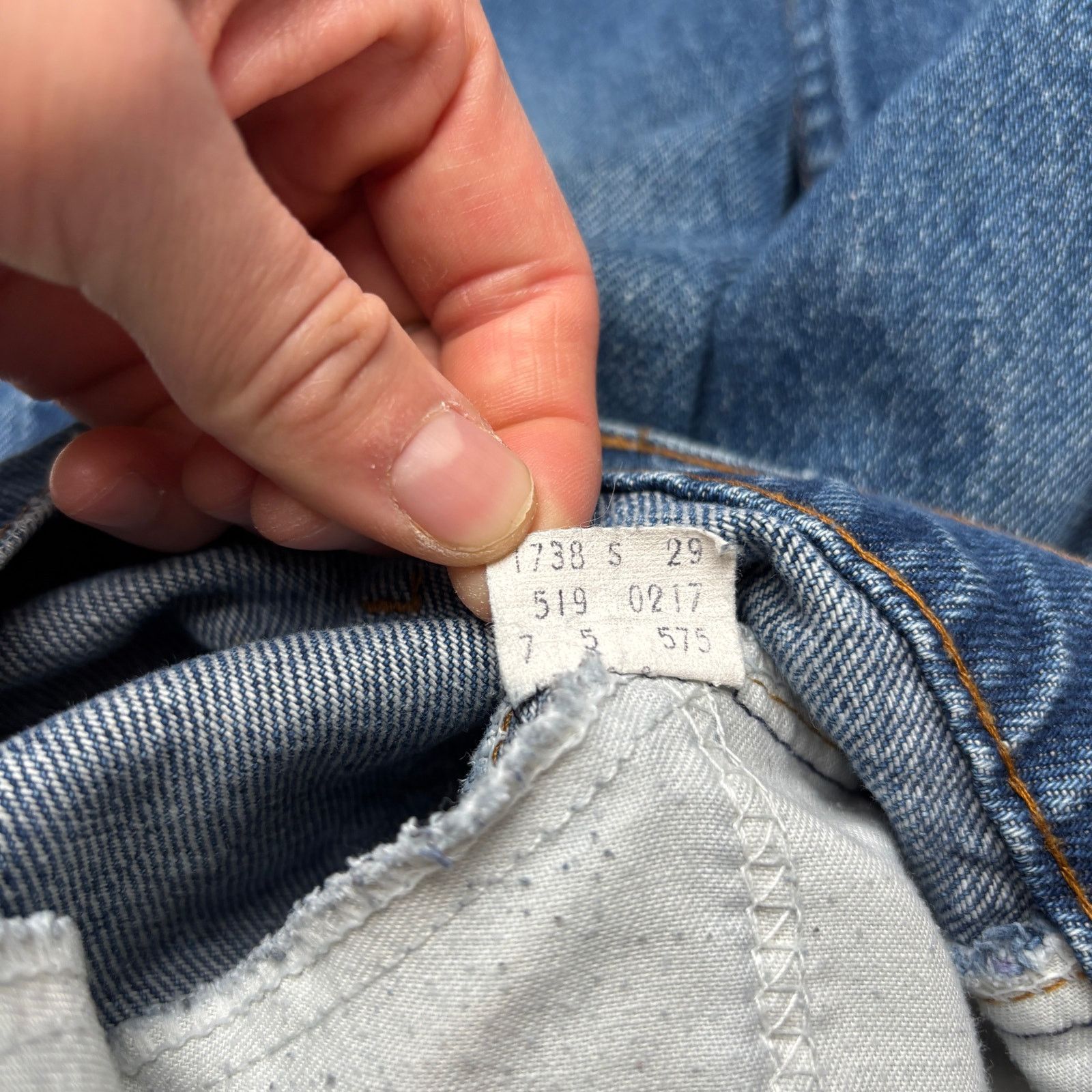 Levi's Vintage 80s Levi's 519 0217 Orange Tab Jeans Men's 34x31.5 Size US 34 / EU 50 - 11 Thumbnail