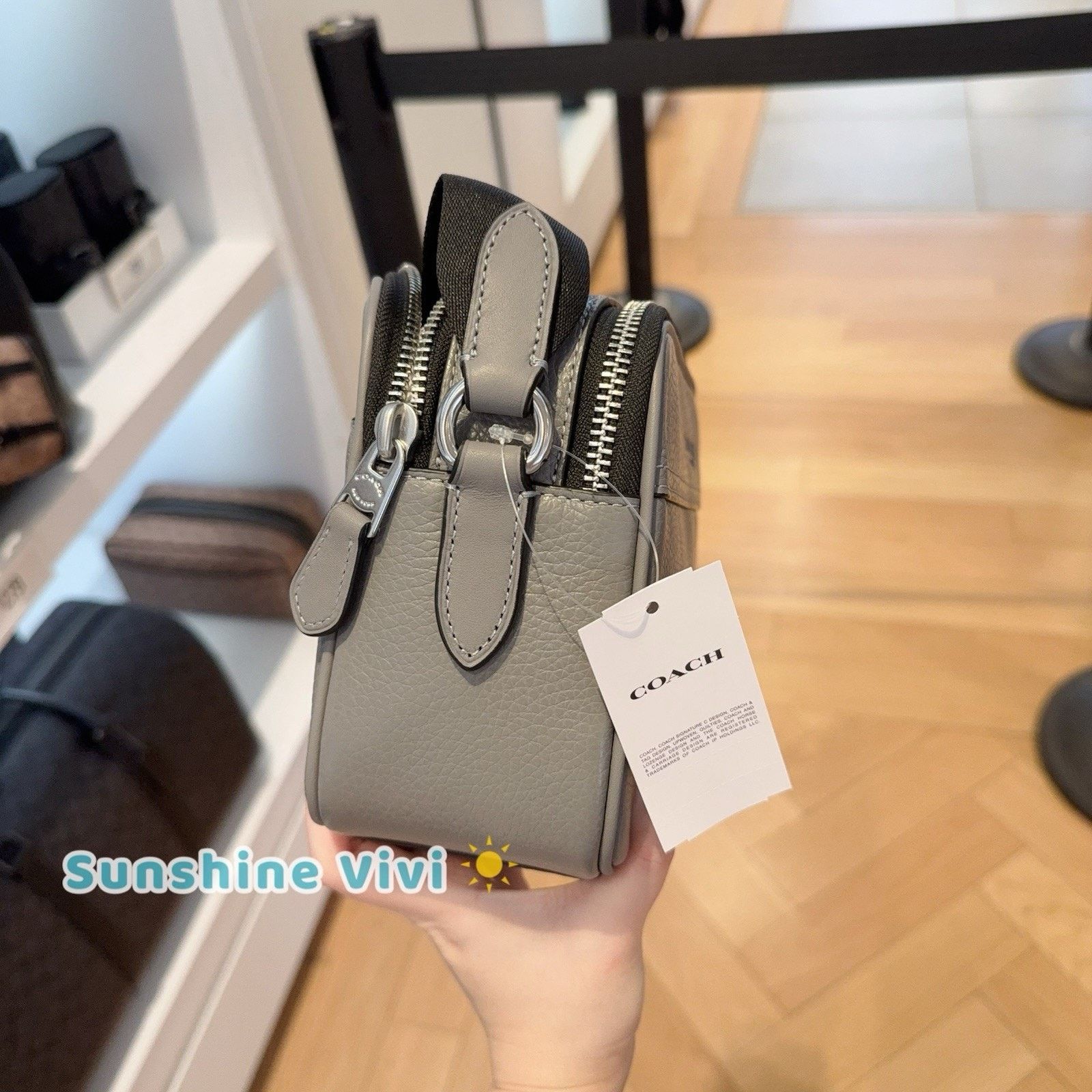Coach NWT Coach Graham Crossbody Bag Leather CR771 Silver/Graphite Size ONE SIZE - 6 Thumbnail
