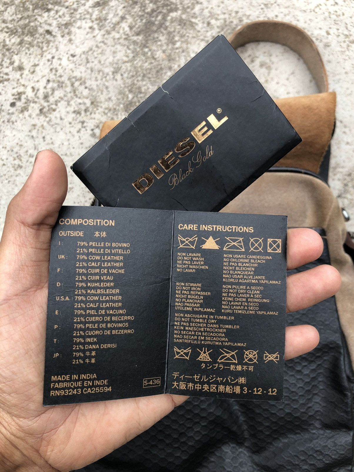 Diesel FULLY LEATHER DIESEL BLACK GOLD SLINGBAG Size ONE SIZE - 16 Thumbnail