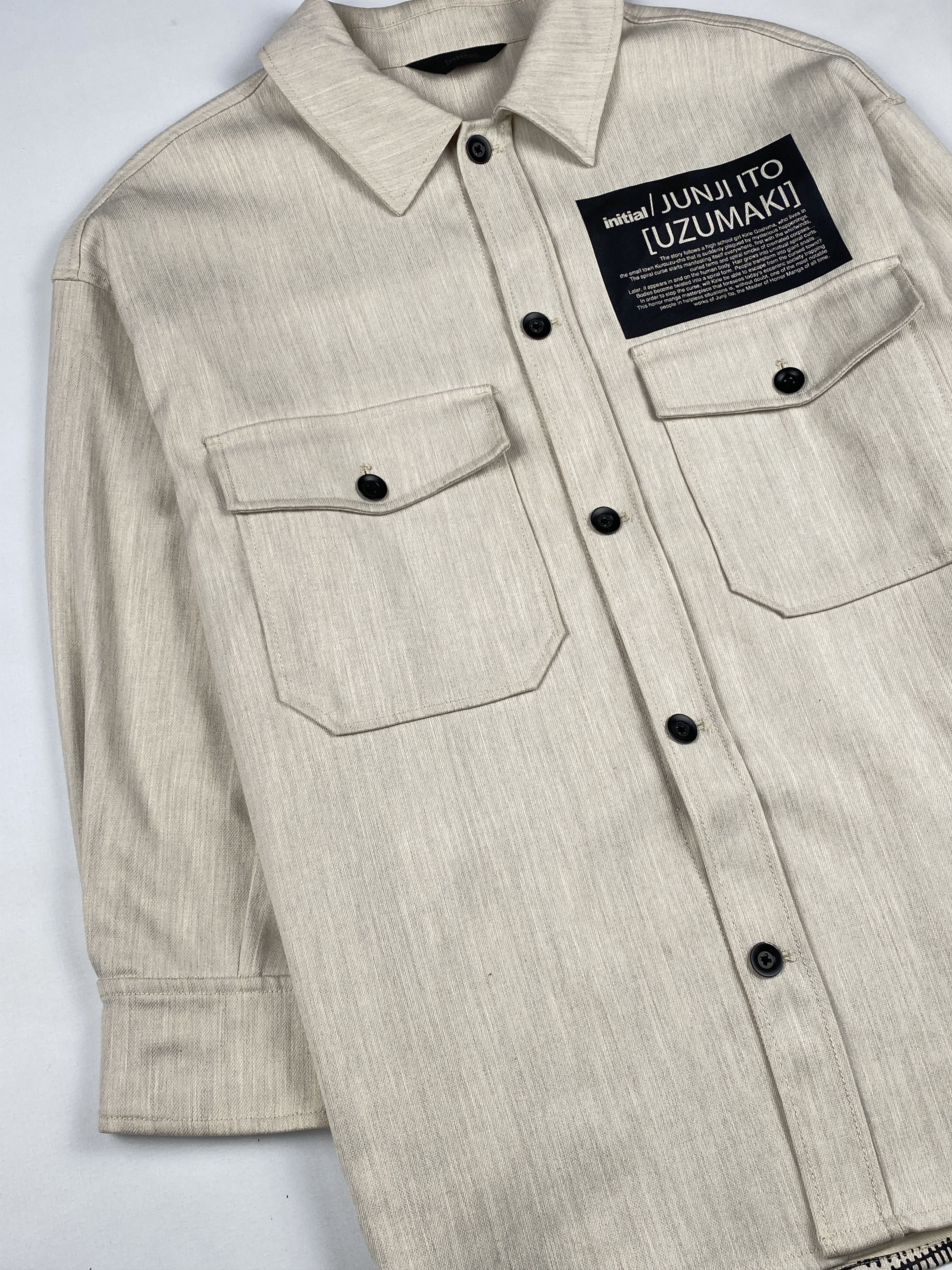 Japanese Brand Initial x Junji Ito [Uzumaki] Multiple Pockets Shirt Jacket Size US M / EU 48-50 / 2 - 6 Thumbnail