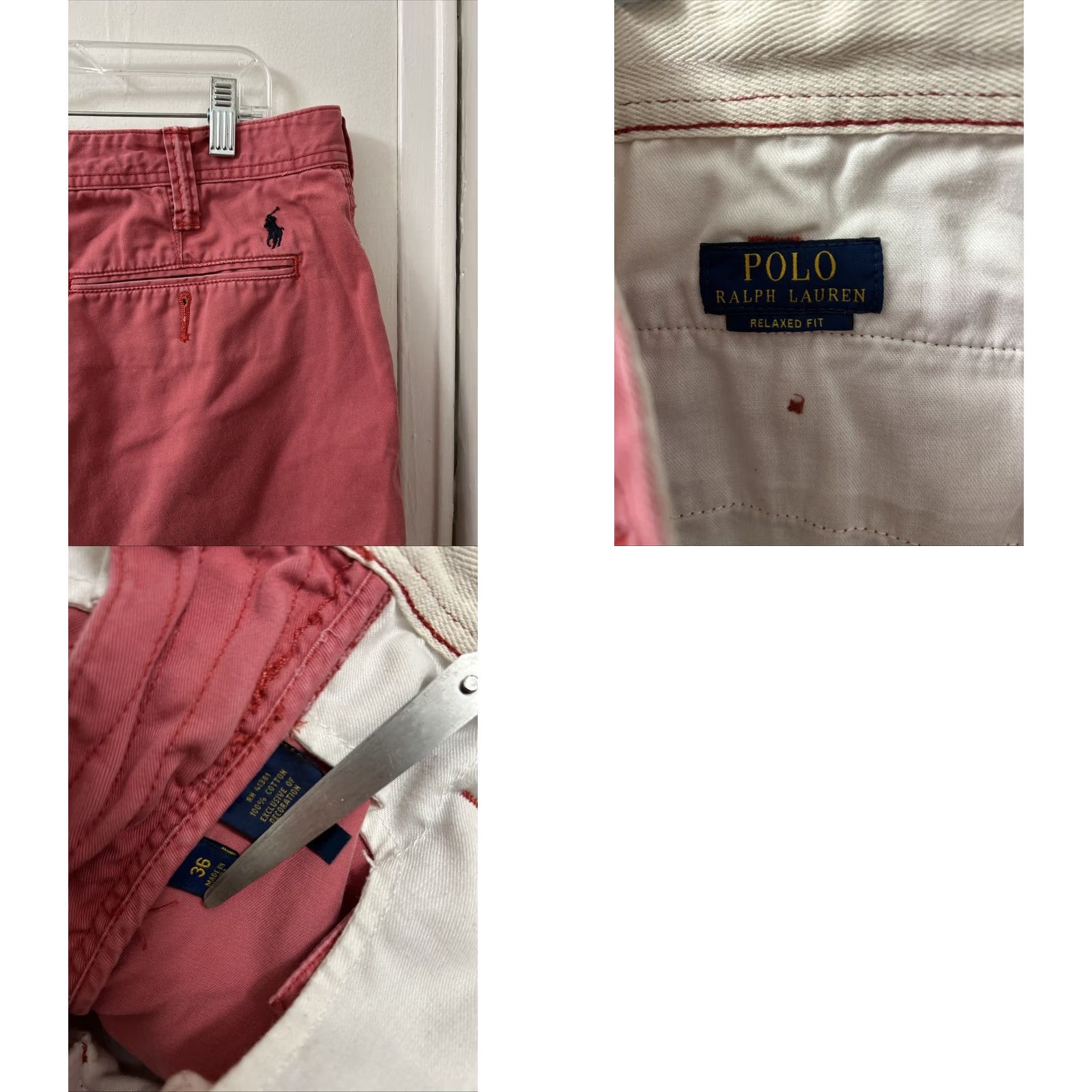 Polo Ralph Lauren Polo Ralph Lauren Shorts Mens Size 36 Pink Chino Relaxed Fit 9” Inseam Pockets Cotton Size US M / EU 48-50 / 2 - 8 Thumbnail