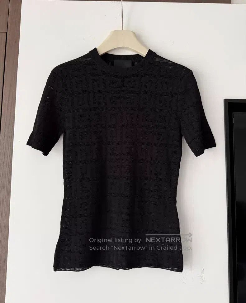 Givenchy Givenchy Black openwork knitted short-sleeve Size XS / US 0-2 / IT 36-38 - 1 Thumbnail