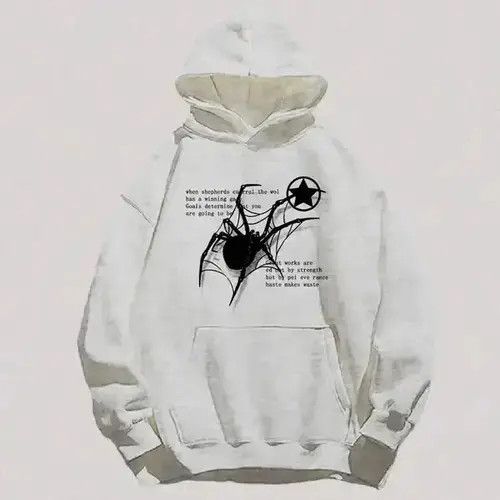 Japanese Brand × Vintage American Retro Spider Printed Top Hoodie Size US M / EU 48-50 / 2 - 1 Thumbnail