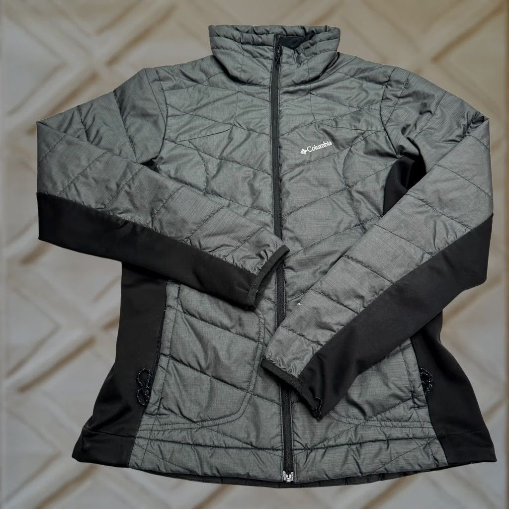 Vintage Columbia Jacket Womens M Gray Omni Heat Hybrid Insulated Quilted Black Size M / US 6-8 / IT 42-44 - 1 Thumbnail