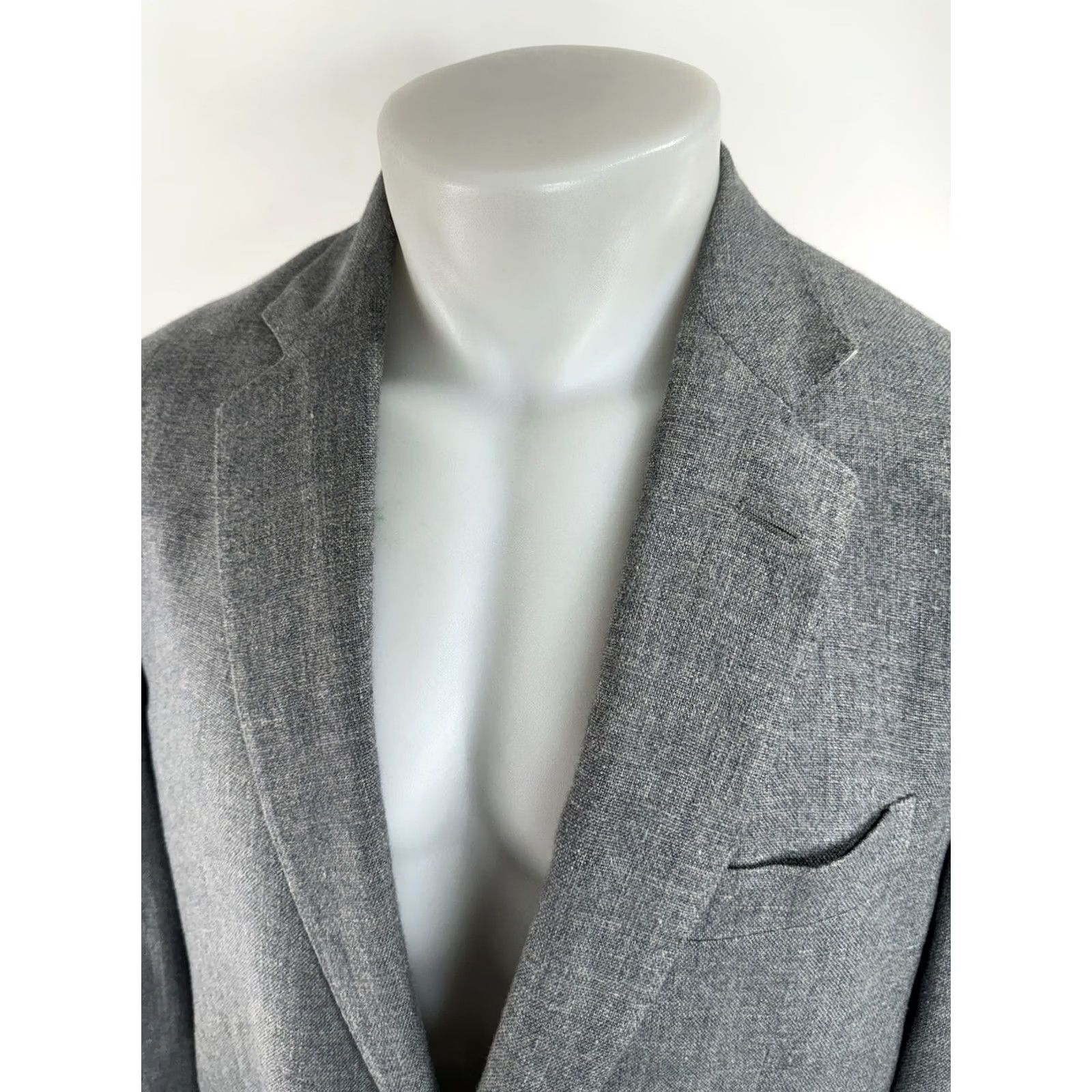 Boglioli Boglioli / Bergdorf Goodman - Cashmere / Linen Blazer Jacket Mens 42 Gray Size 42R - 3 Thumbnail
