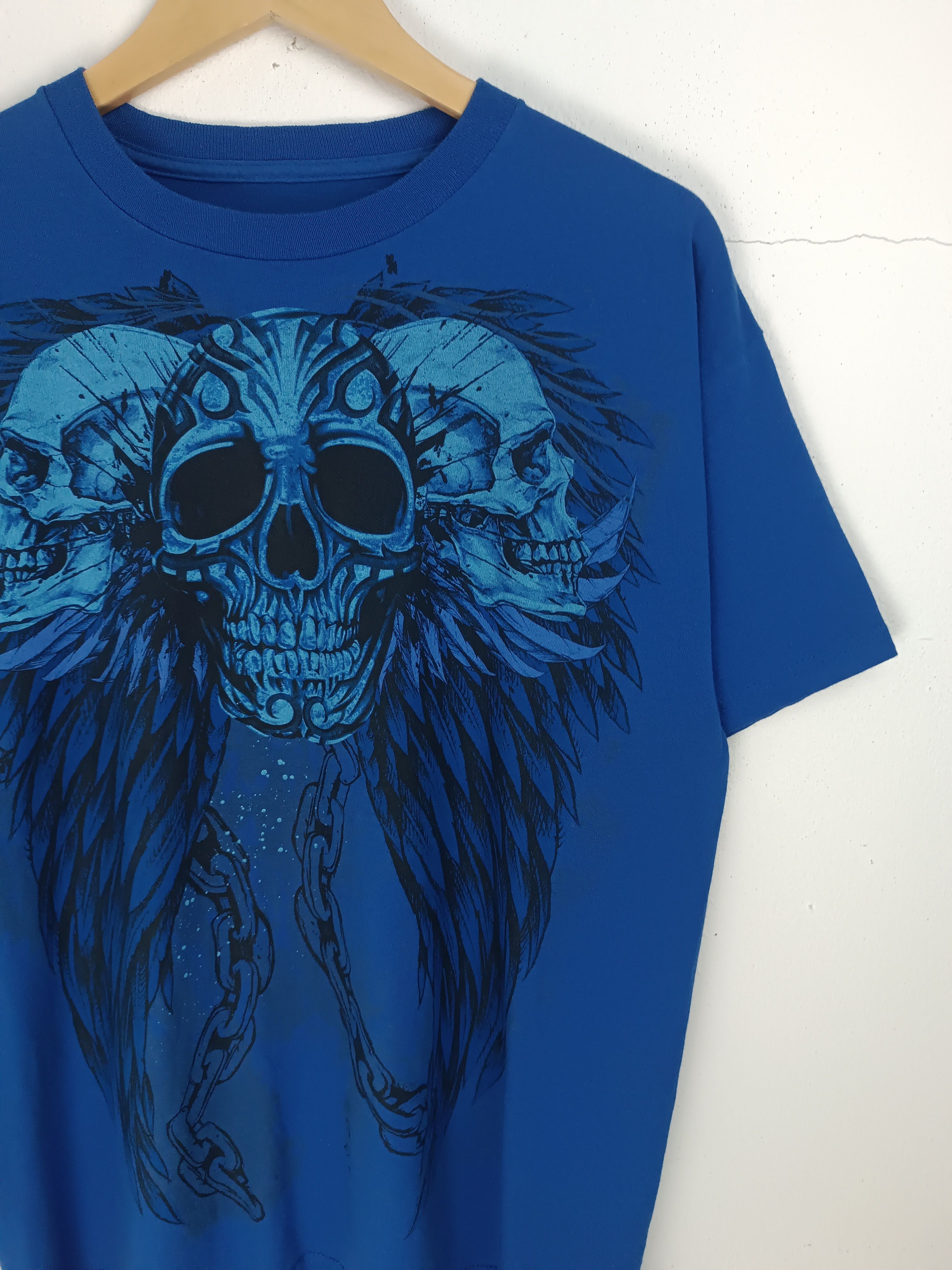 Vintage VINTAGE Y2K SKULL TRIBAL AFFLICTION TAPOUT ISFIXWASNINE LGB Size US L / EU 52-54 / 3 - 6 Thumbnail
