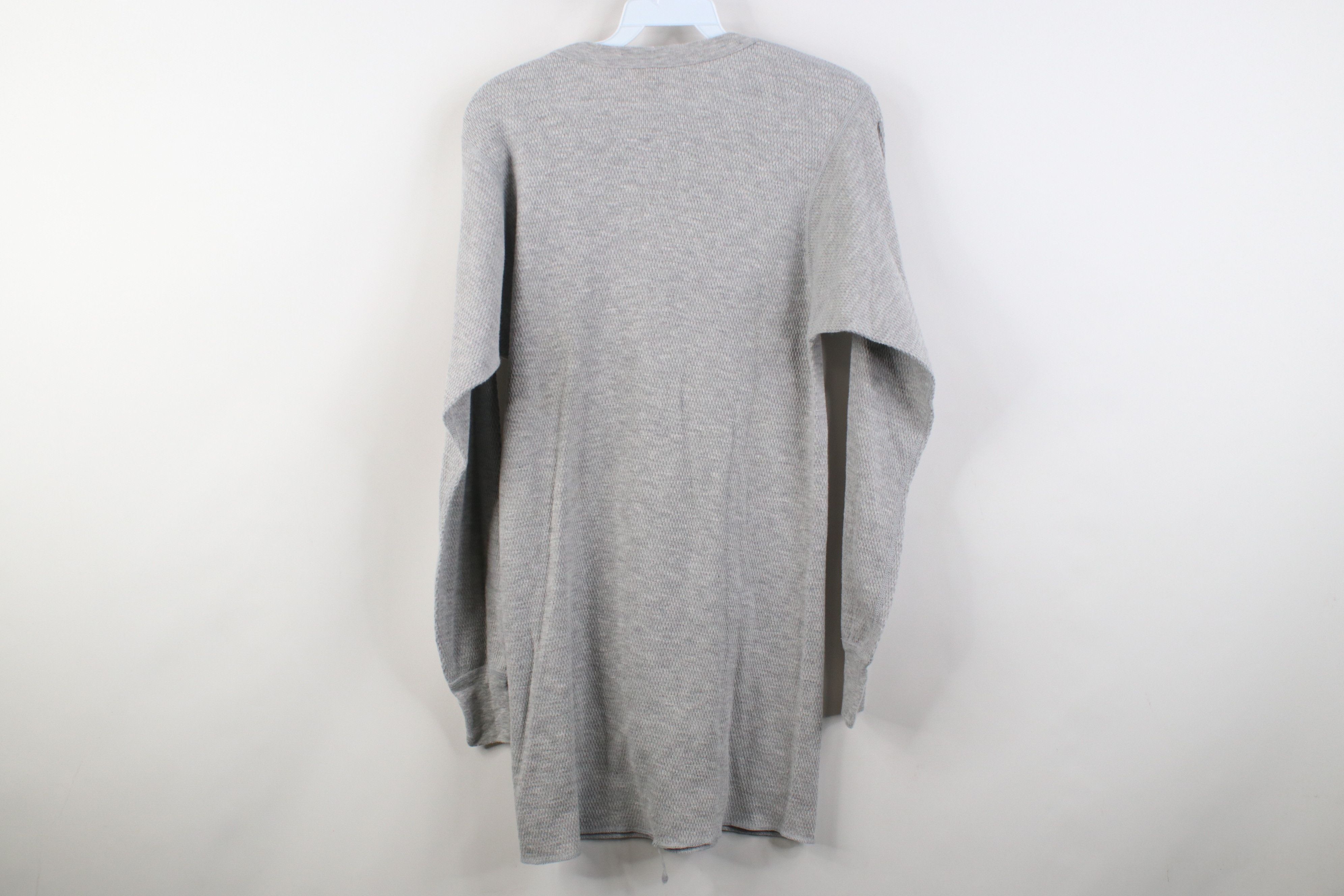 Vintage Vintage 70s Streetwear Waffle Knit Long Sleeve T-Shirt USA Size US XL / EU 56 / 4 - 11 Thumbnail