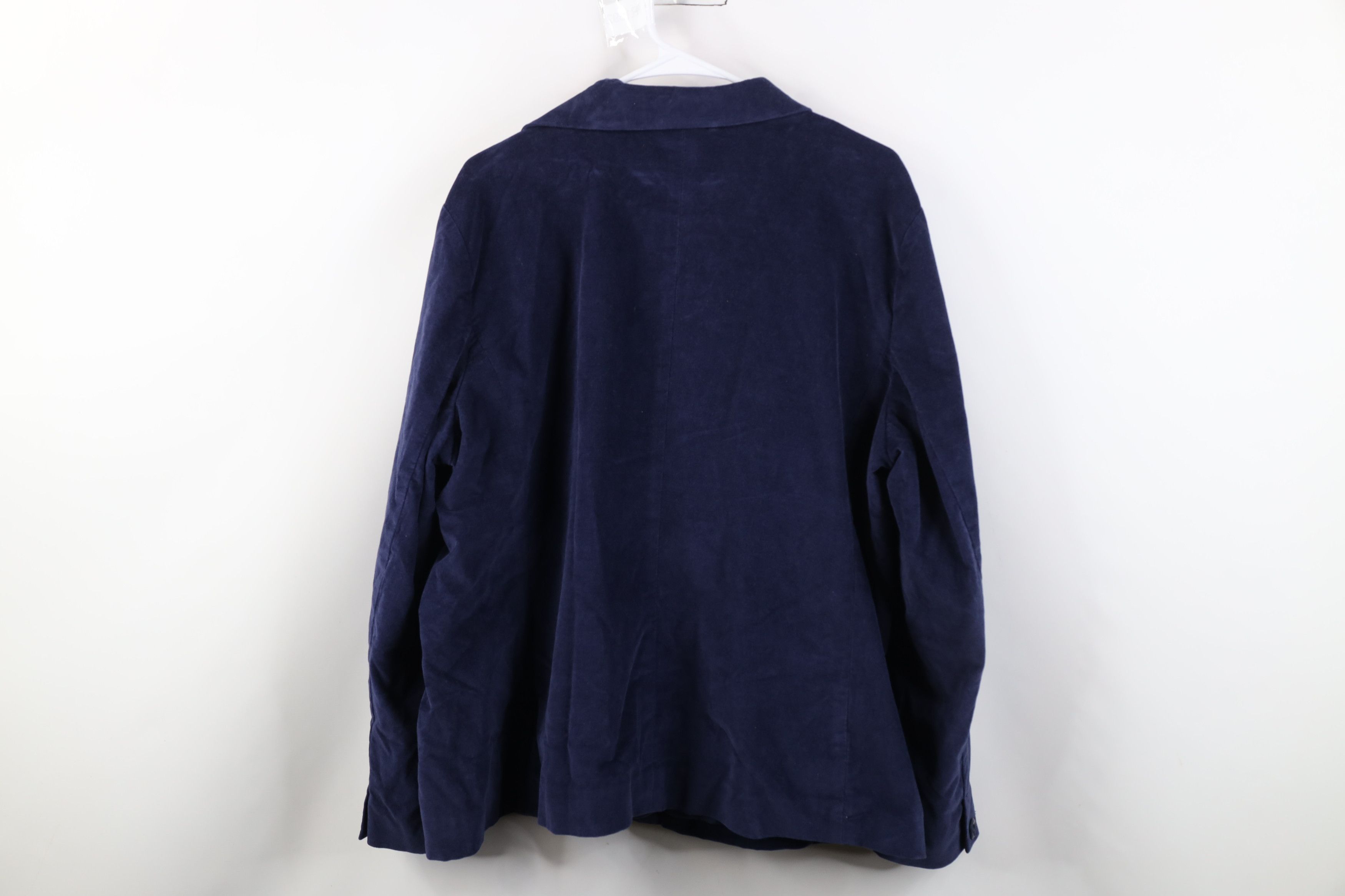 L.L. Bean Deadstock Vintage LL Bean Velour Suit Blazer Jacket Blue Size 3XL / US 20-22 - 13 Thumbnail