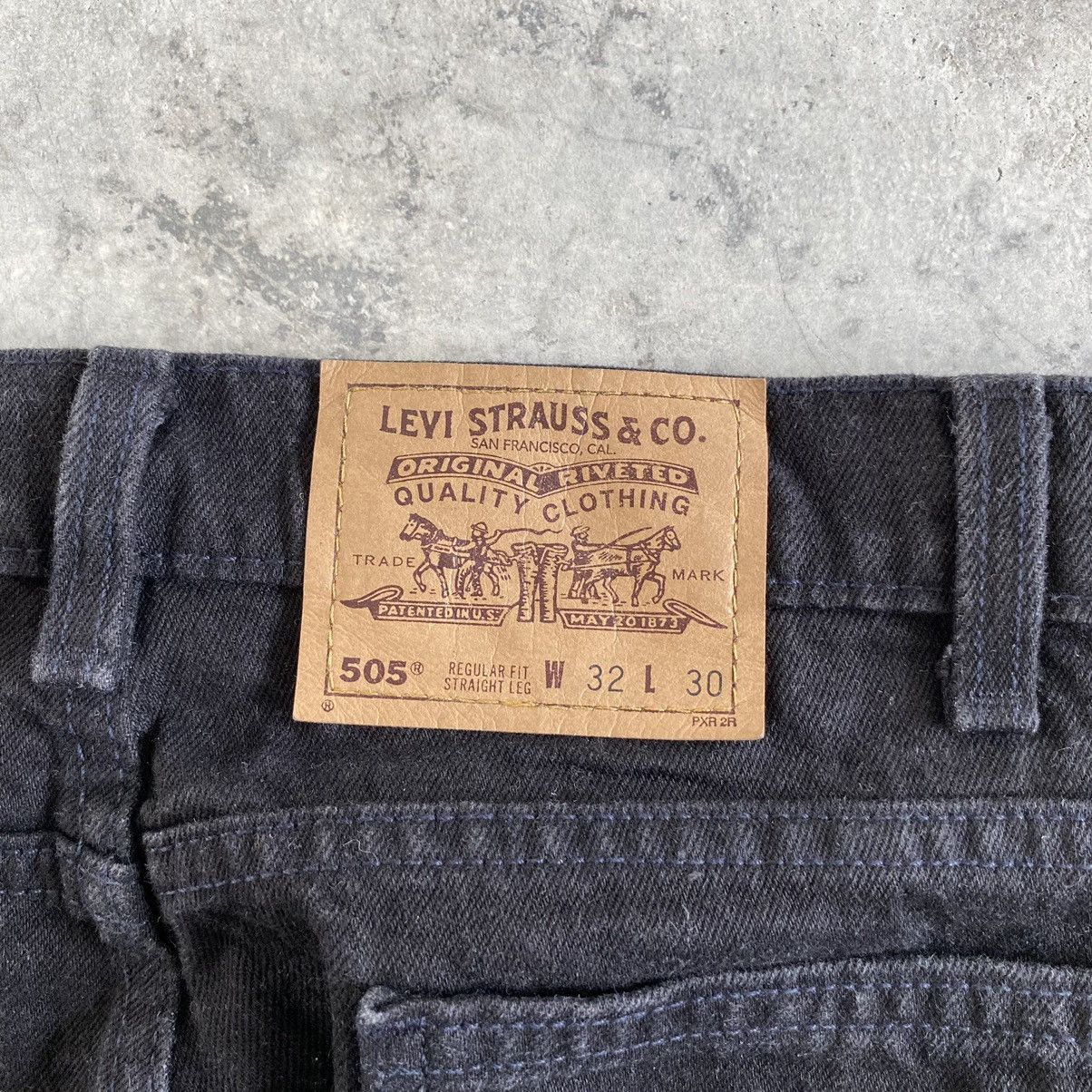 Levi's VTG 1995 Levis 505 Orange Tab Straight Leg Black Denim Size US 31 - 20 Thumbnail