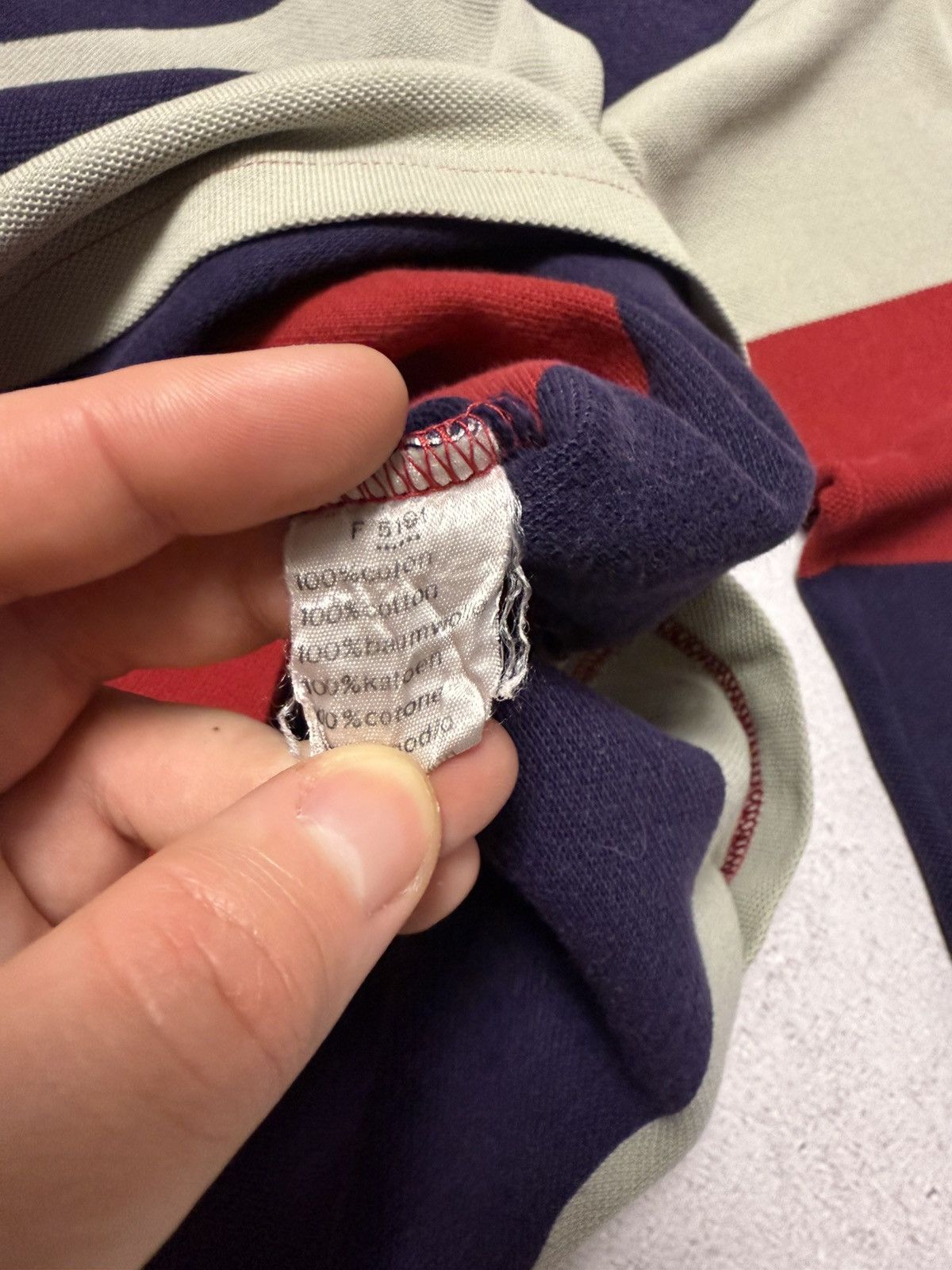 Lacoste × Vintage Vintage Lacoste Rugby Striped Sweatshirt Polo Y2K 90s Size US L / EU 52-54 / 3 - 8 Thumbnail