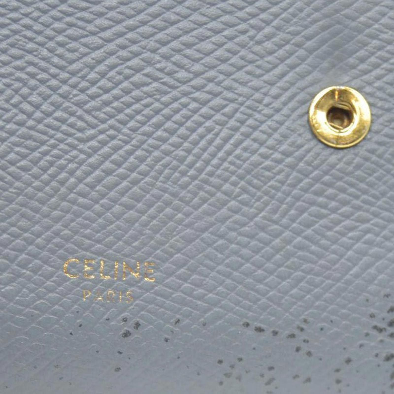 Celine CELINE Small Folded Multifunction Trifold Wallet Gray Size ONE SIZE - 12 Thumbnail