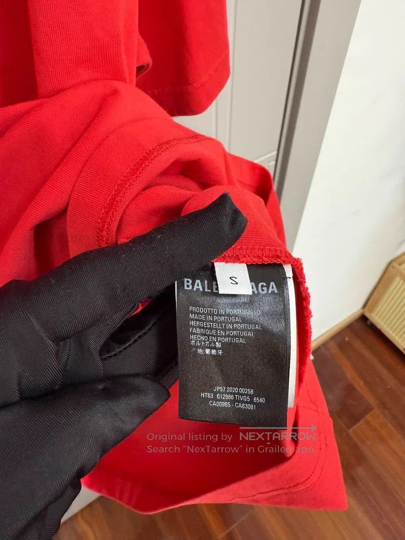 Balenciaga Balenciaga Red front and back logo letter short-sleeve Size US S / EU 44-46 / 1 - 5 Thumbnail