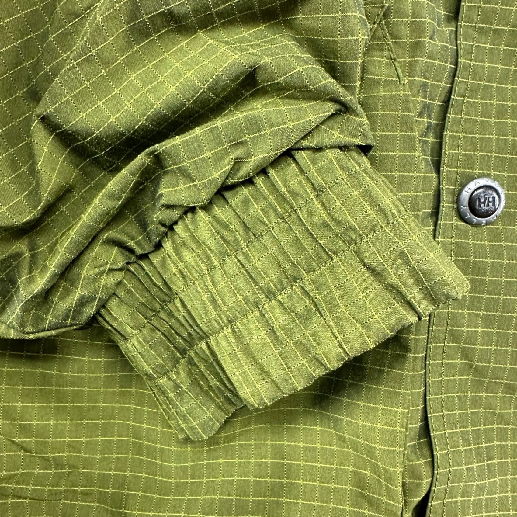 Helly Hansen VINTAGE Helly Hansen Jacket Mens M Green Hooded Sailing Nylon Ripstop Baggy 90s Size US M / EU 48-50 / 2 - 5 Thumbnail