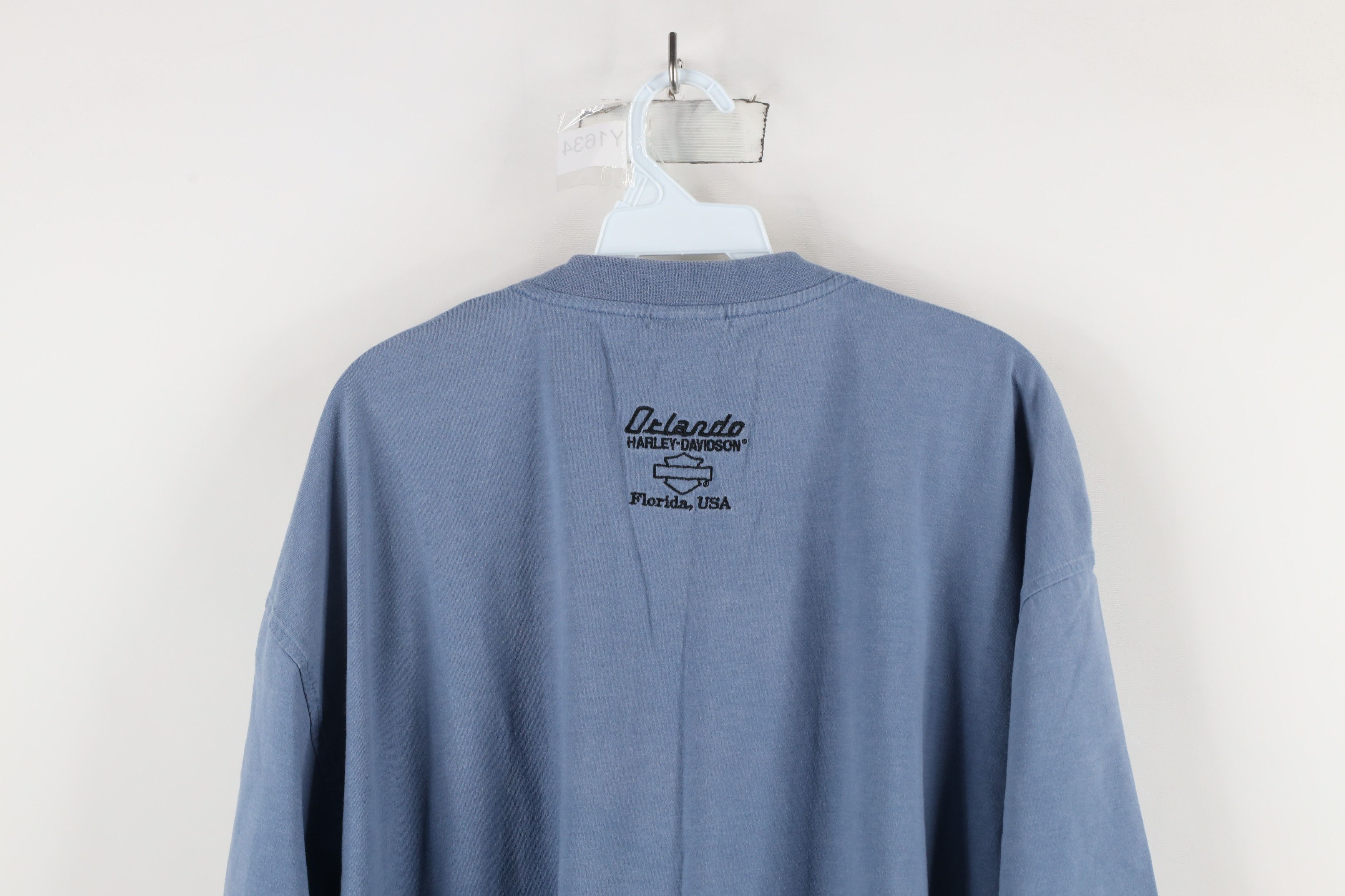 Harley Davidson × Vintage Vintage Harley Davidson Out Orlando Florida T-Shirt Blue Size US XXL / EU 58 / 5 - 11 Thumbnail