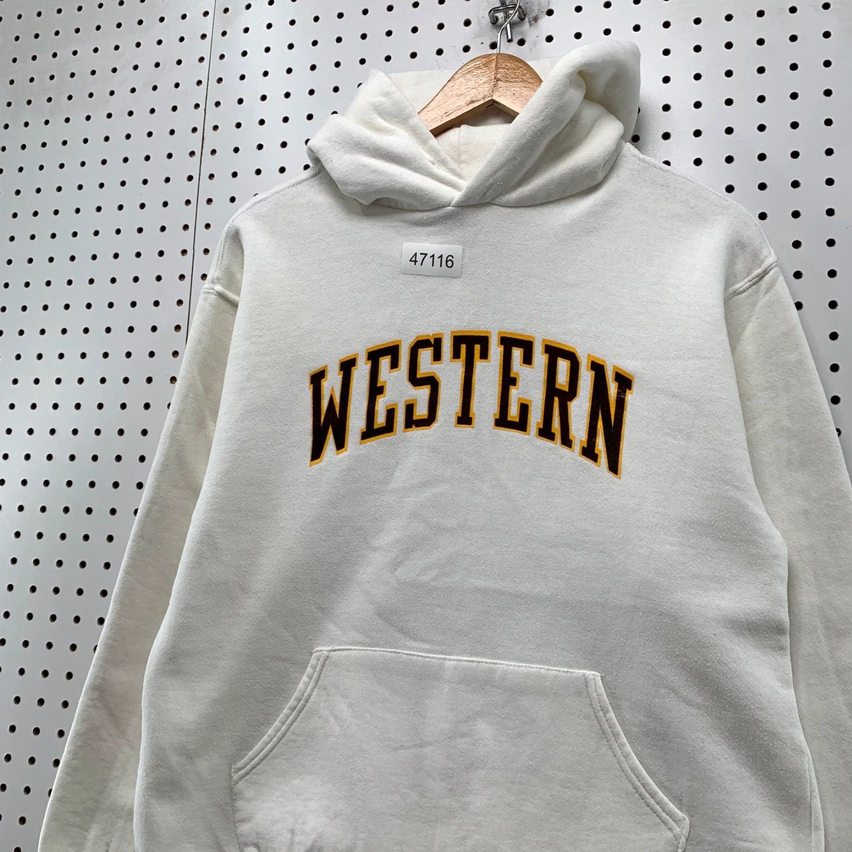 Russell Athletic VINTAGE Russell Athletic Hoodie Sweatshirt Mens M White 80s Western USA Shirt? Size US M / EU 48-50 / 2 - 5 Thumbnail