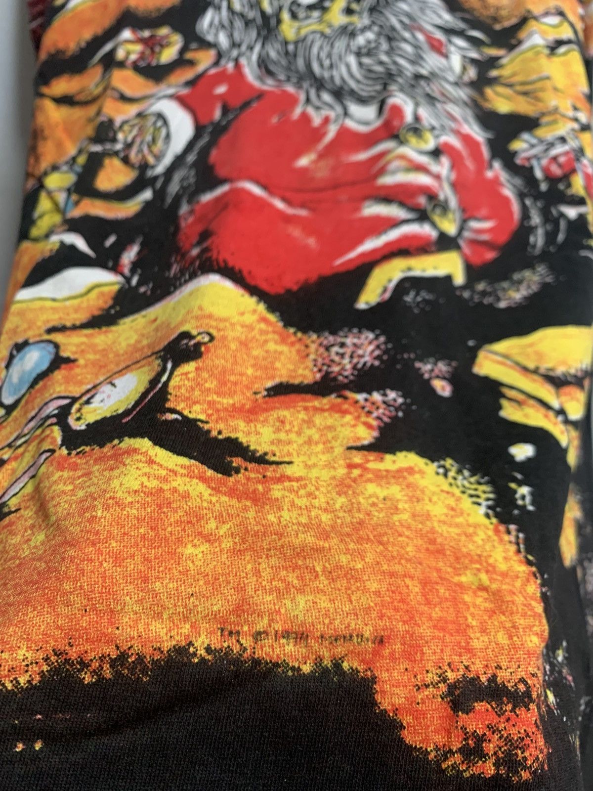 Vintage Vtg Sanda Kuwait PUSHEAD EVIL SANTA Rags 72 all over print Size US XL / EU 56 / 4 - 7 Thumbnail