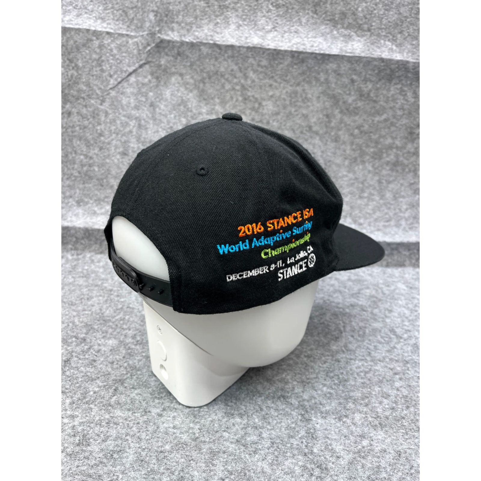 Vintage Stance ISA World Adaptive Surfing Hat Cap Snap Back Adult Black Wool Blend 2016 Size ONE SIZE - 7 Thumbnail