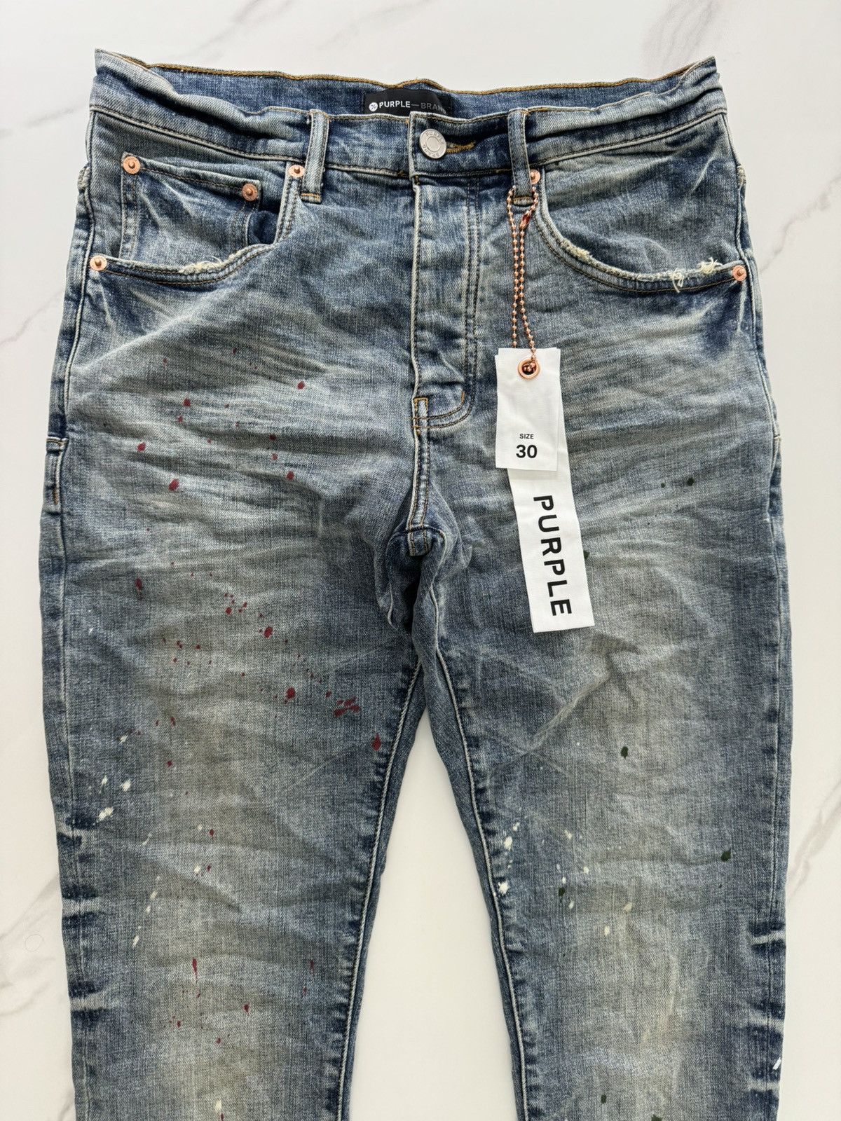 image of Purple P002 Vintage Spotted Indigo, Men's (Size 30)