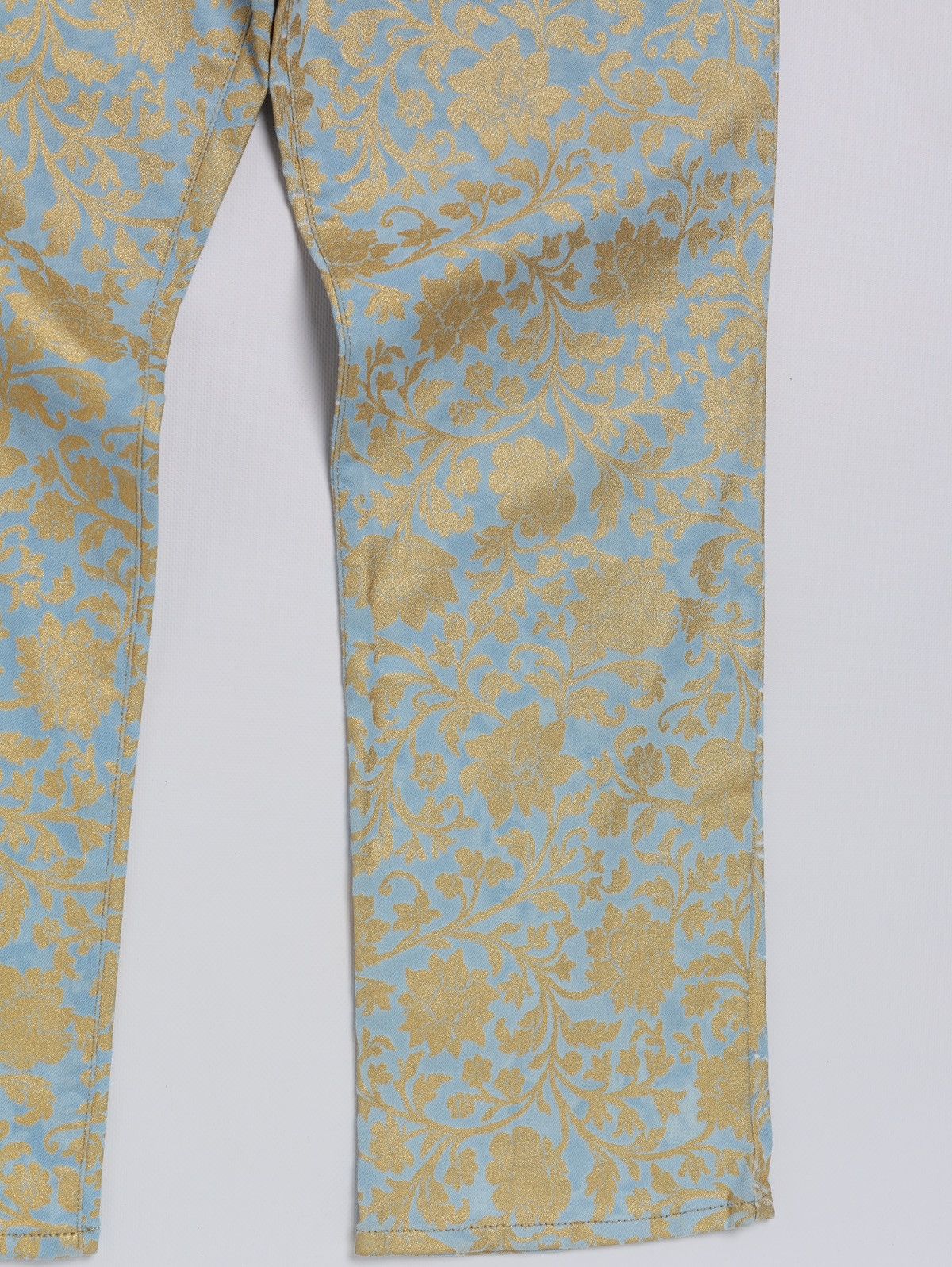 Just Cavalli Just Roberto Cavalli Multicolor Denim Pants Gold Printed Size 28" / US 6 / IT 42 - 3 Thumbnail
