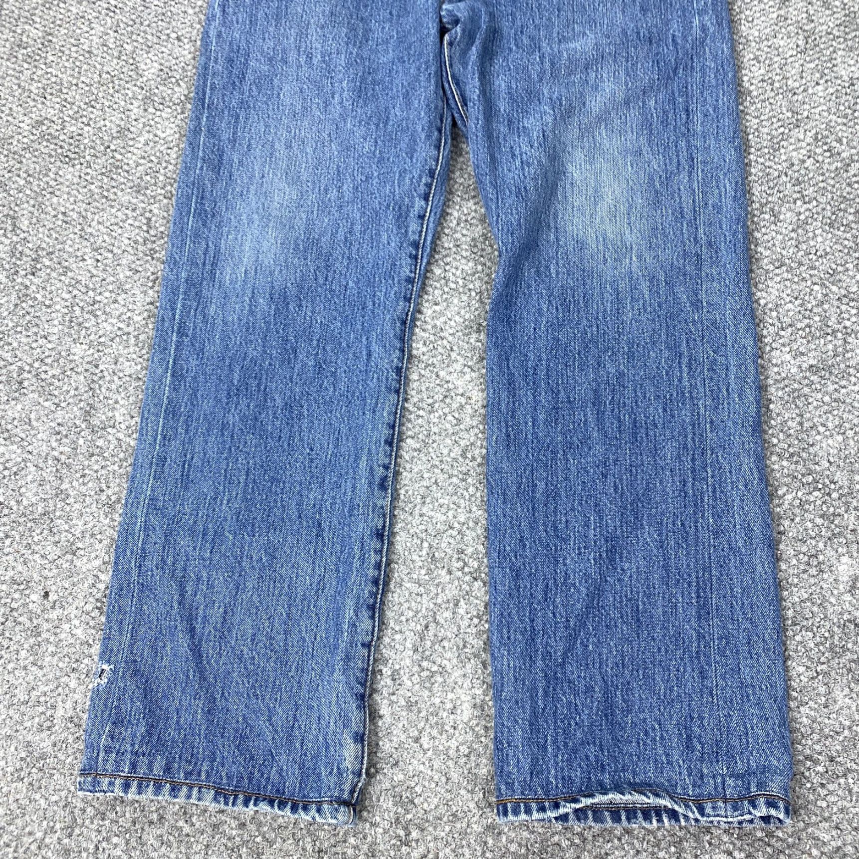 Levi's VINTAGE Levi's 501 Jeans Mens Straight Denim Button Fly 34x29 Blue Distressed" Size US 34 / EU 50 - 3 Thumbnail