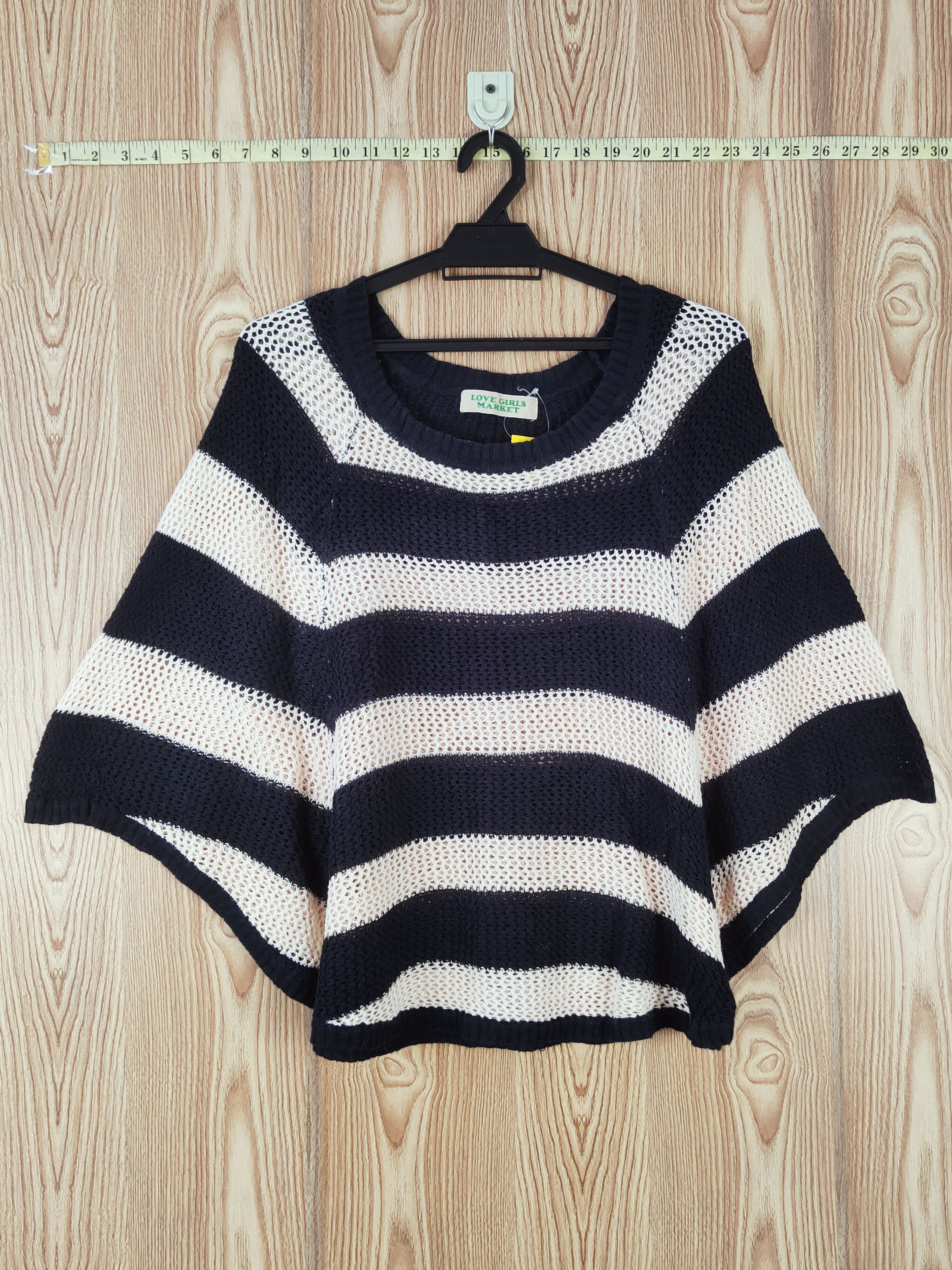 Homespun Knitwear Love Girls Market Crochet Mesh Net Knitwear Crop Tops #W681 Size M / US 6-8 / IT 42-44 - 1 Thumbnail