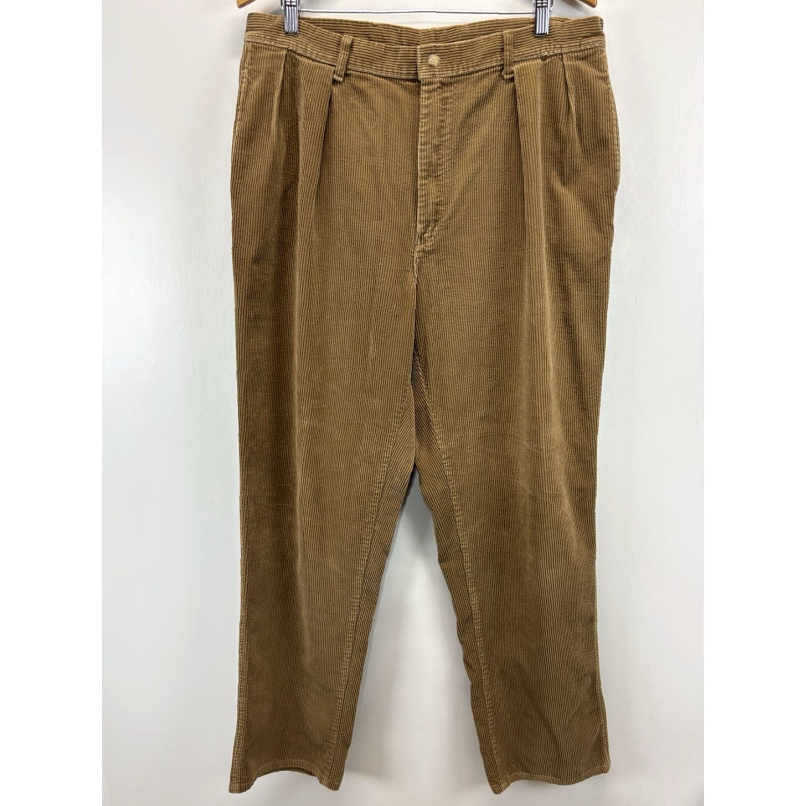 Polo Ralph Lauren VINTAGE Polo Ralph Lauren Corduroy Pants Men 36x35 Brown Pleated USA 80s Mens Size US M / EU 48-50 / 2 - 2 Thumbnail