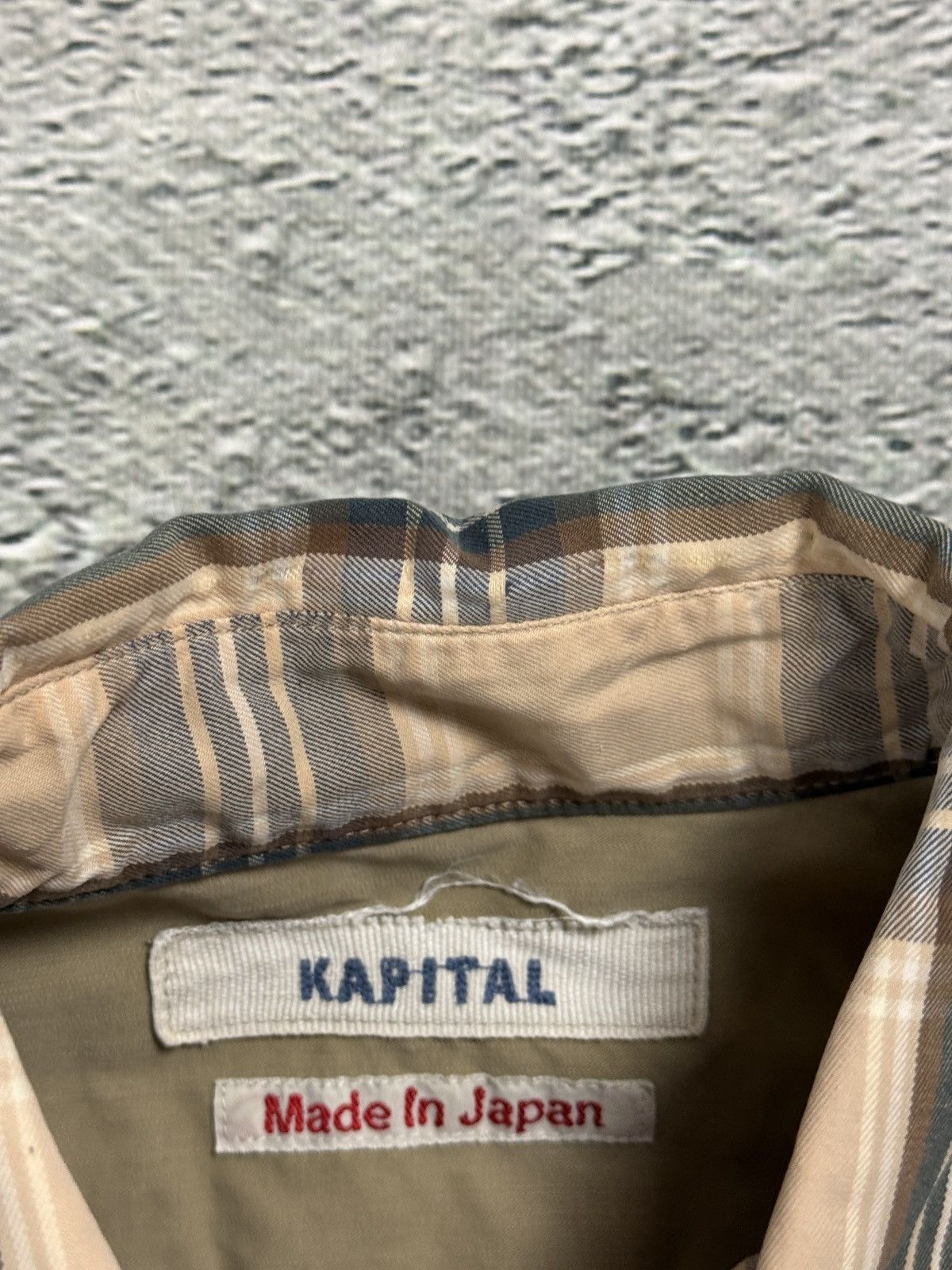 Kapital Kapital button up shirt vintage beige checkered Size US XL / EU 56 / 4 - 4 Thumbnail