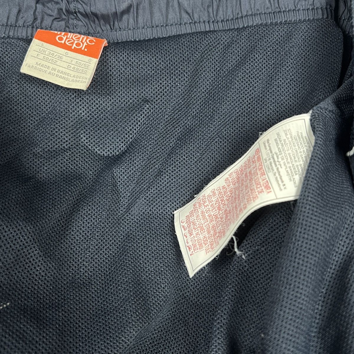 Nike × Vintage Nike Athletic Dept Nylon track Shorts size L blue White Size US 34 / EU 50 - 6 Thumbnail