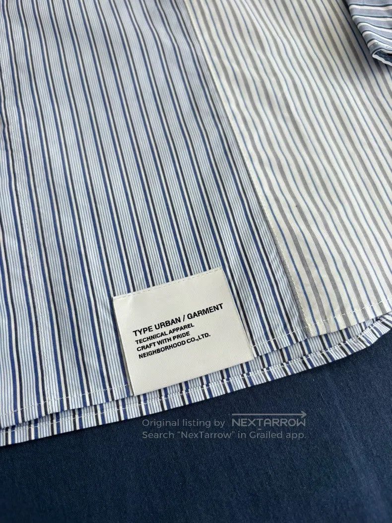 Neighborhood Blue and White Striped Shirt