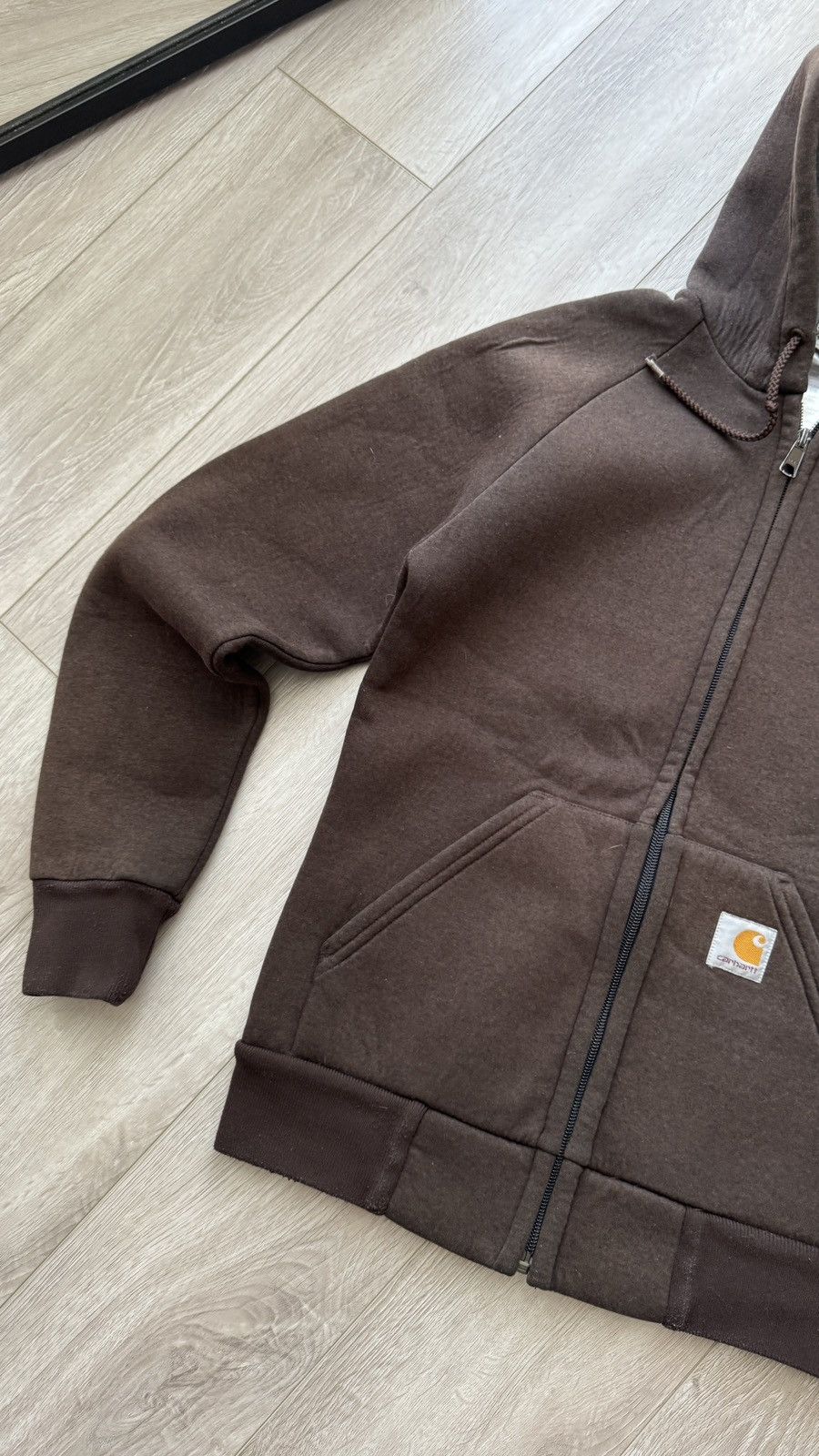 Carhartt × Vintage Vintage Carhartt Hoodie Sweatshirt Faded Brown Size S / US 4 / IT 40 - 2 Thumbnail