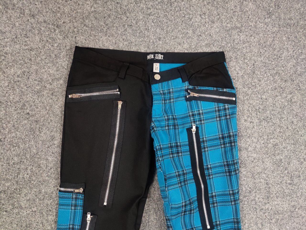 Japanese Brand Nix Gilt Y2K Vintage Avant Garde Gothic Patchwo Zipper Pants Size 32" / US 10 / IT 46 - 7 Thumbnail