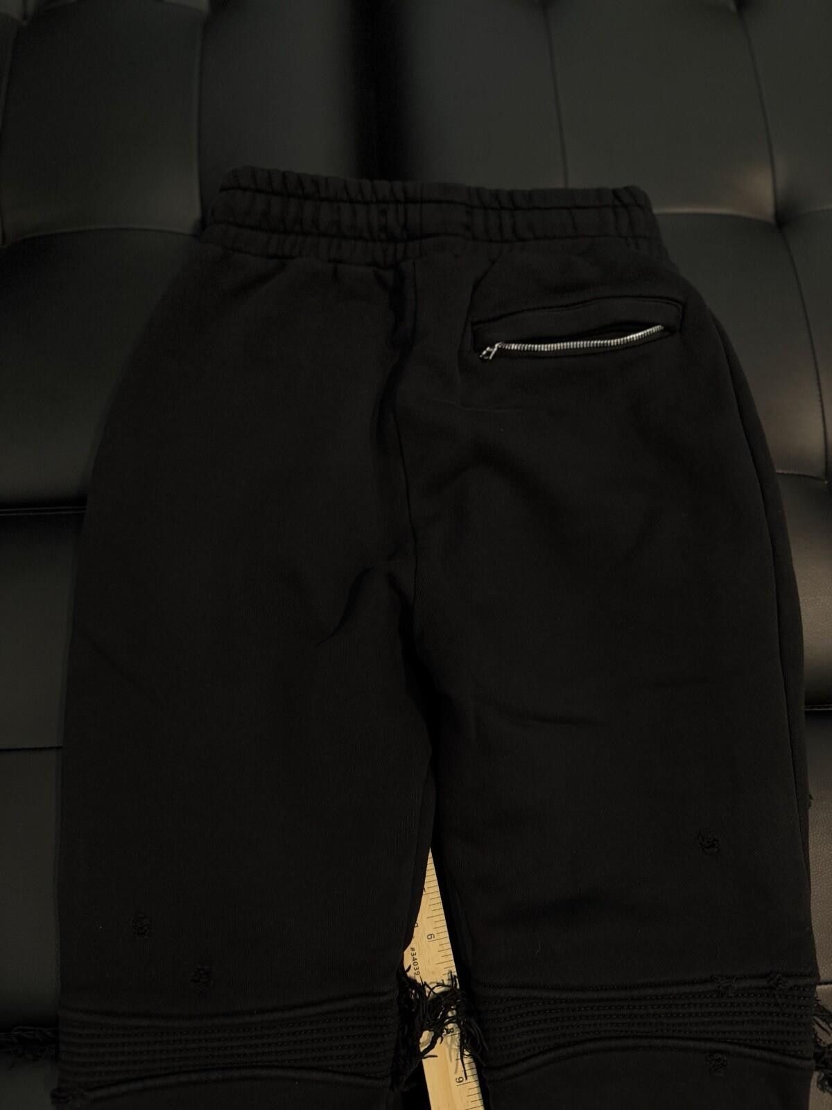 Amiri AMIRI Black Distressed Sweatpants Men’s Size XS Size US 28 / EU 44 - 8 Thumbnail