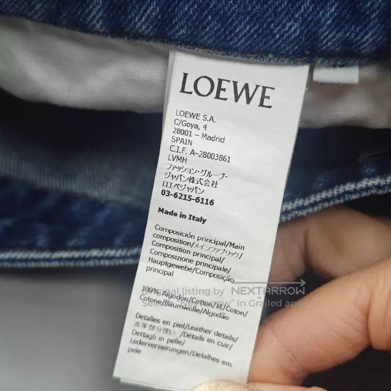 Loewe Loewe Washed blue leather label denim skirt Size 26" / US 2 / IT 38 - 6 Thumbnail