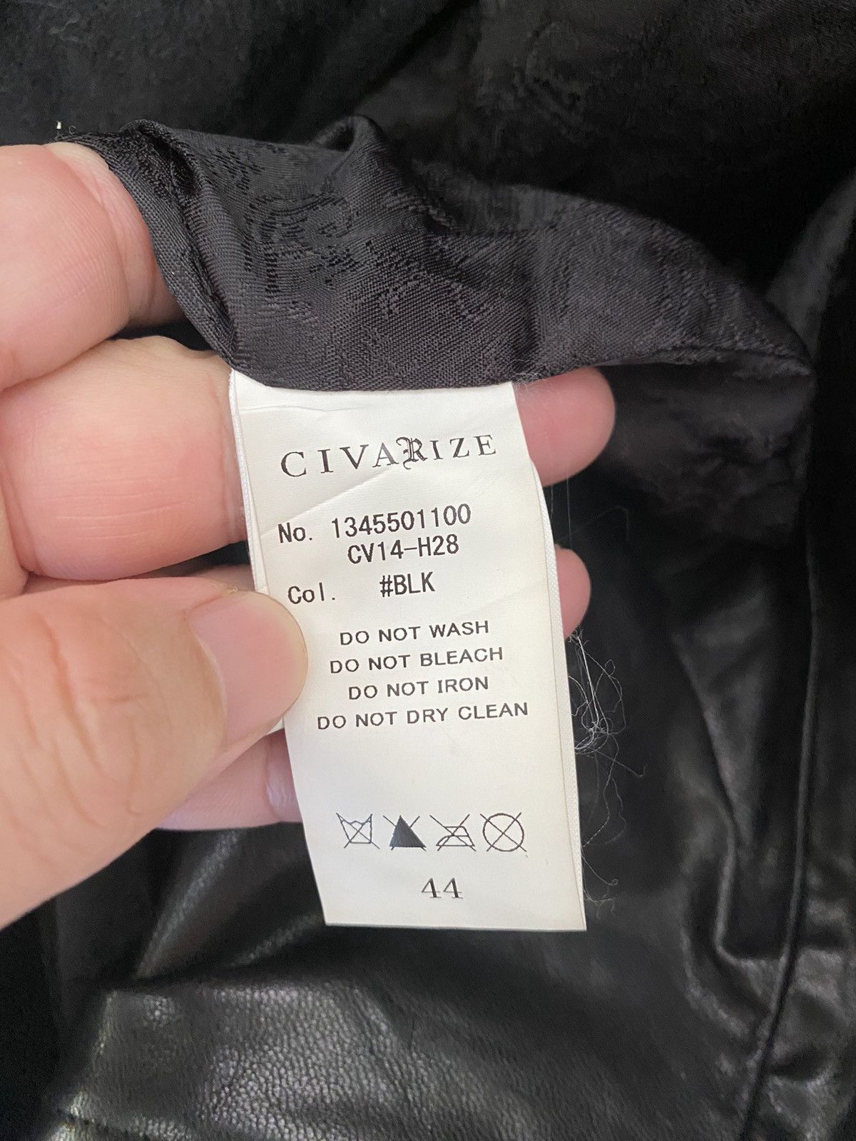 CIVARIZE Civarize Japan doube leather collar Asmetrical zipper Size US S / EU 44-46 / 1 - 19 Thumbnail