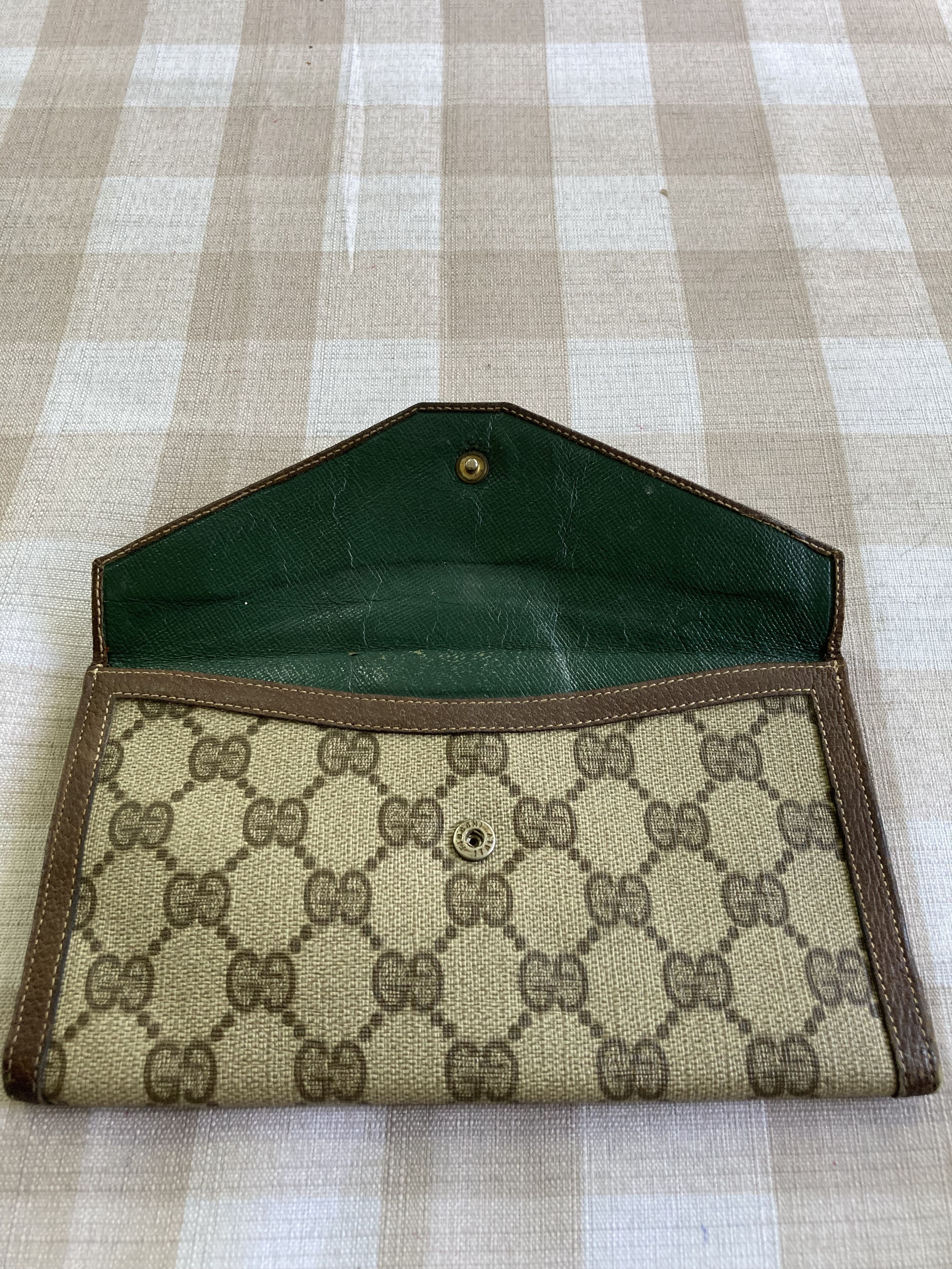 Gucci Archival Gucci GG Supreme Wallet - Green Leather Interior Size ONE SIZE - 6 Thumbnail