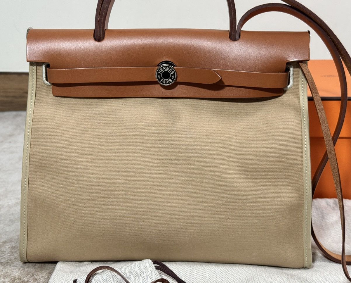 Hermes Hermes Herbag 31 Bag（Brown/cream） Size ONE SIZE - 4 Thumbnail