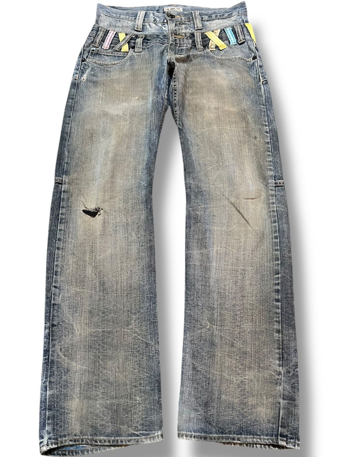 Hysteric Glamour Vintage Double Focus Double Waist Grunge Mudwash Denim Size US 31 - 1 Thumbnail