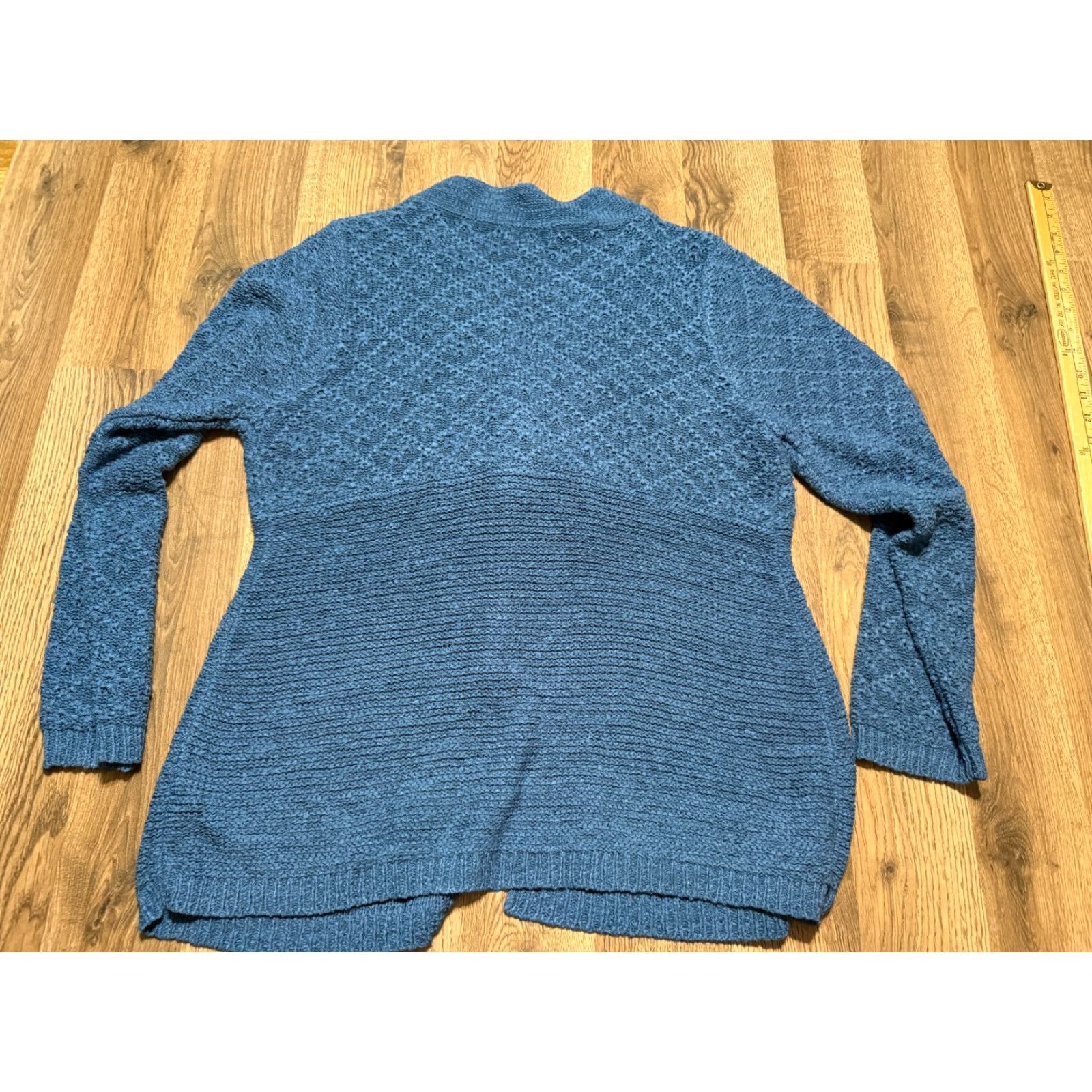 Charter Club Charter Club Sweater Cardigan, Women's XL, Blue, Long Sleeve, One Button, Button, Casual, Regular, Fall Winter Spring Summer, Women Size XL / US 12-14 / IT 48-50 - 2 Thumbnail