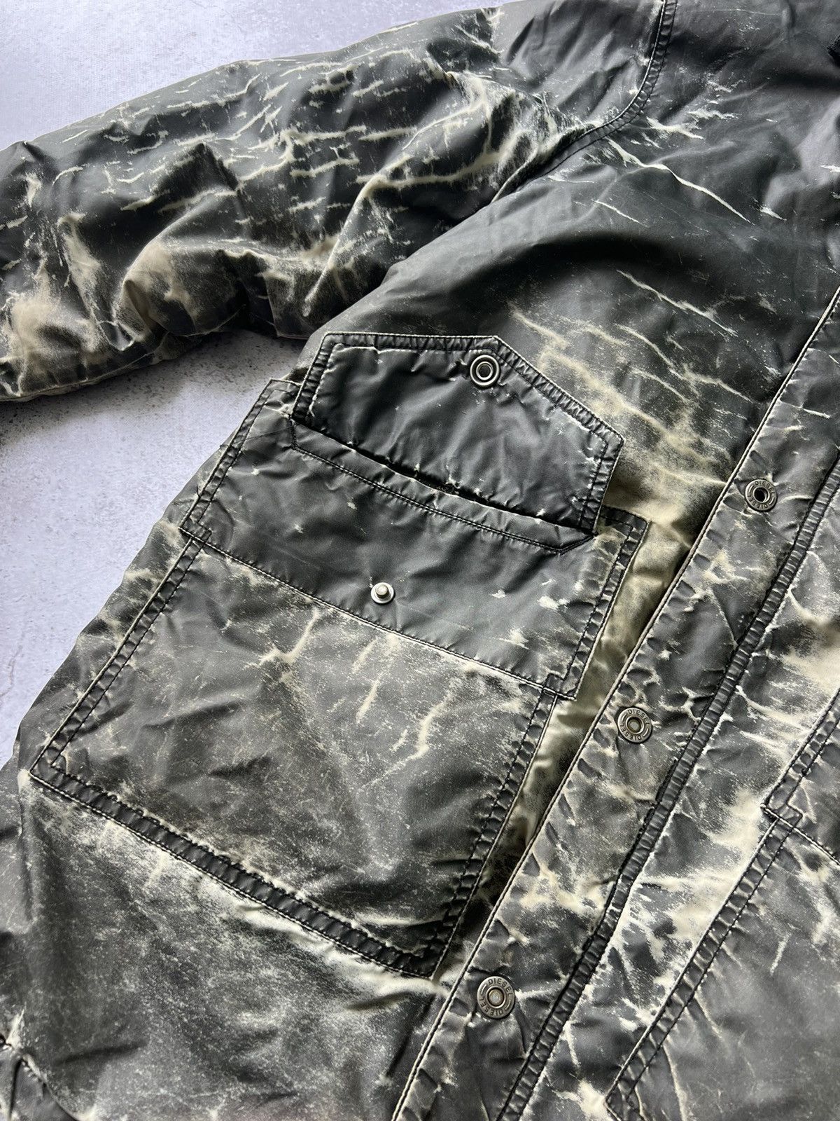 Diesel Crazy Vintage Diesel Avant Garde Faded Bomber Parka Jacket Size US XL / EU 56 / 4 - 14 Thumbnail