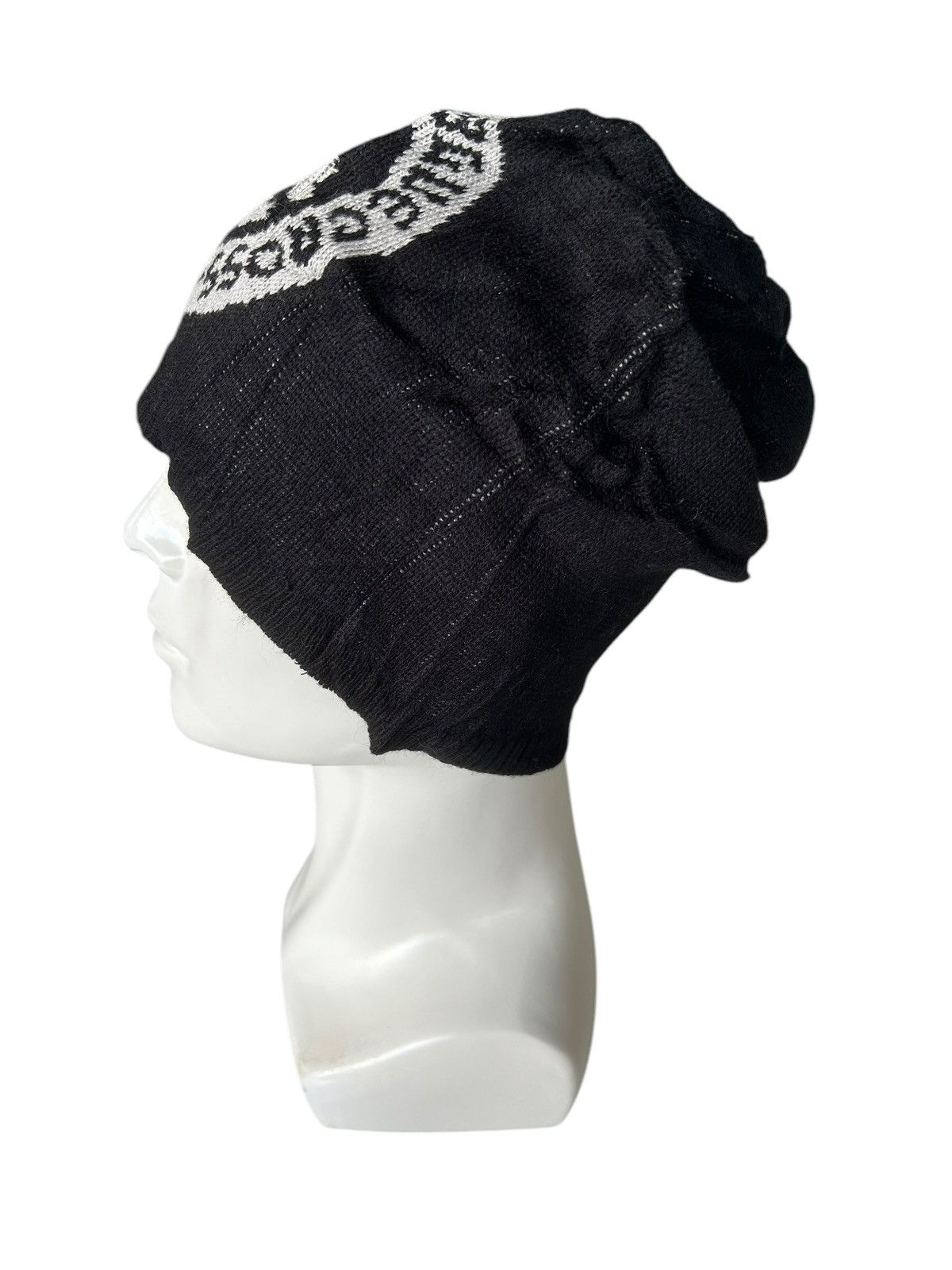 14th Addiction × Japanese Brand × Le Grande Bleu (L.G.B.) Skull Japanese Punk Bondage Beanie Hats ☠️☠️ Size ONE SIZE - 3 Thumbnail